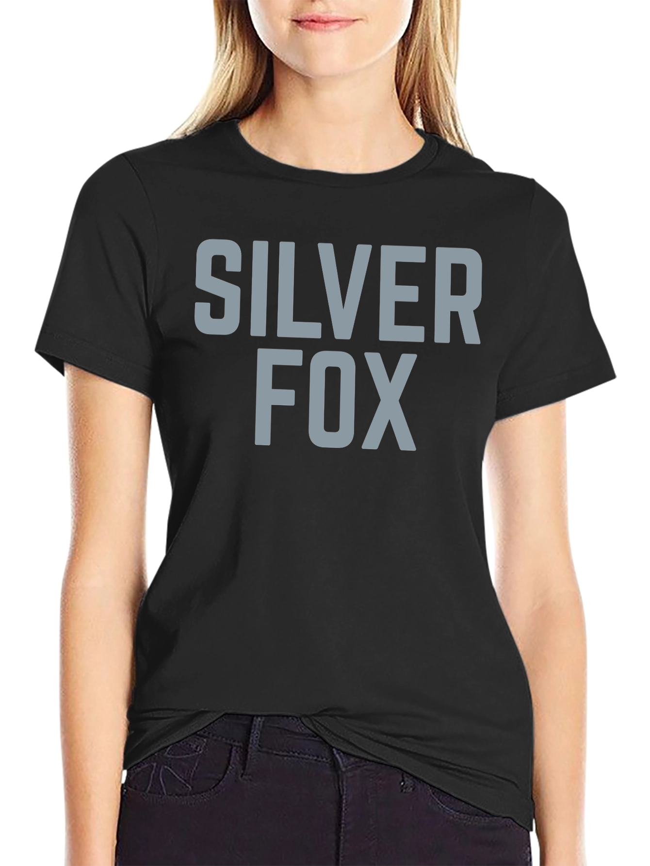 Black Silver Fox Graphic Tee - Black view 2