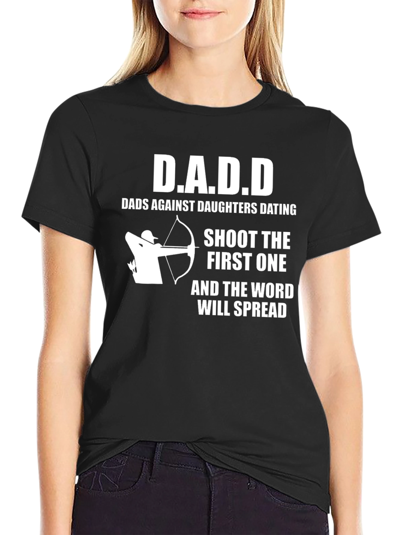 Black D.A.D.D. Graphic T-Shirt - Funny Dad Humor Tee view 2
