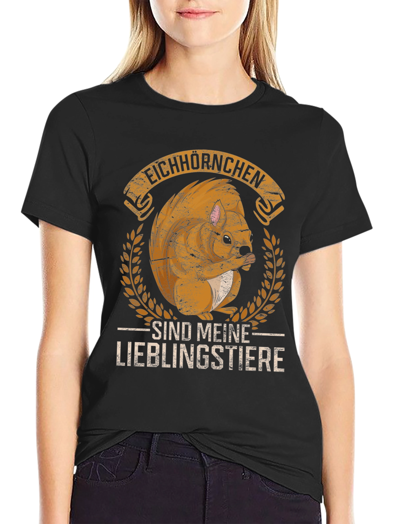 Black Eichhörnchen Squirrel T-Shirt - My Favorite Animals view 2