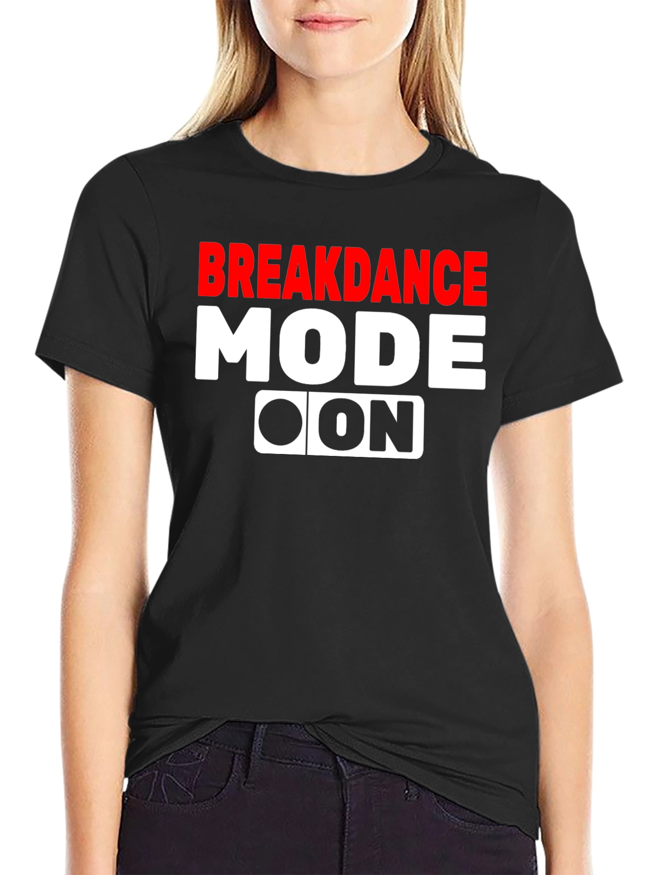 Black Breakdance Mode On Graphic Tee view 2