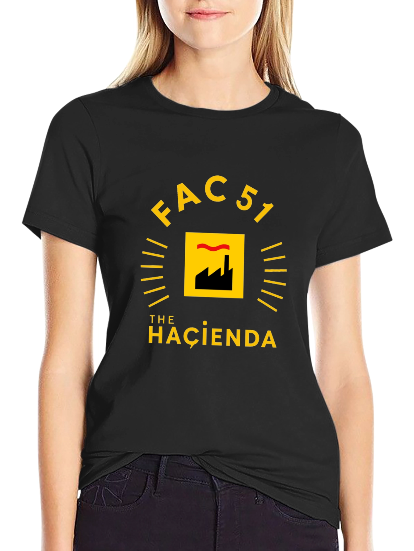 Black FAC 51 The Hacienda T-Shirt - Black view 2