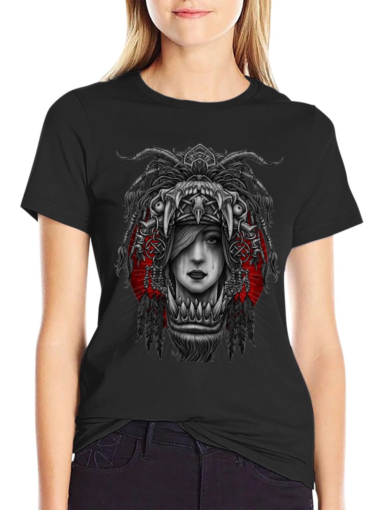 Black Tribal Queen Graphic Tee view 2