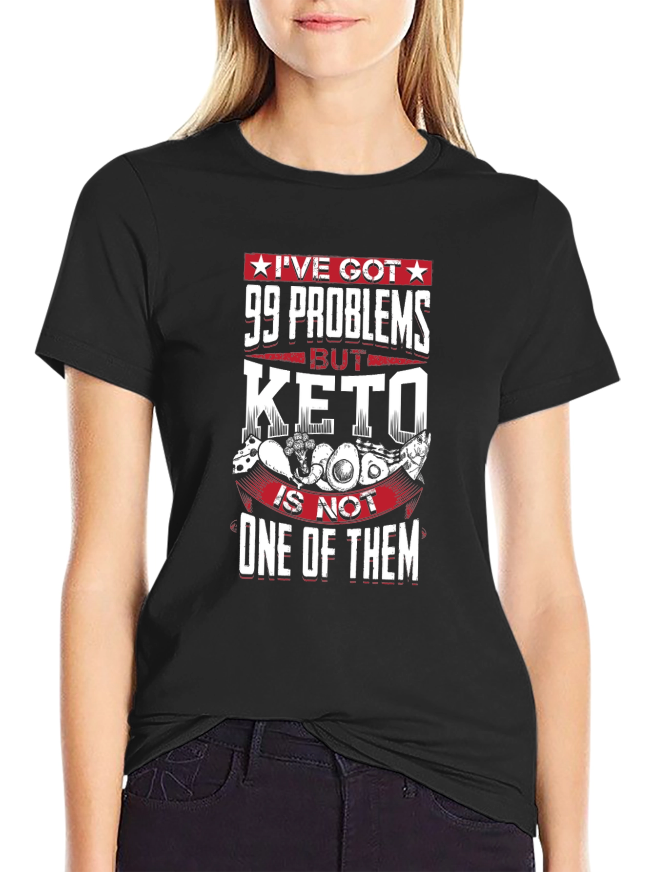 Black 99 Problems But Keto - Men's Graphic Tee view 2