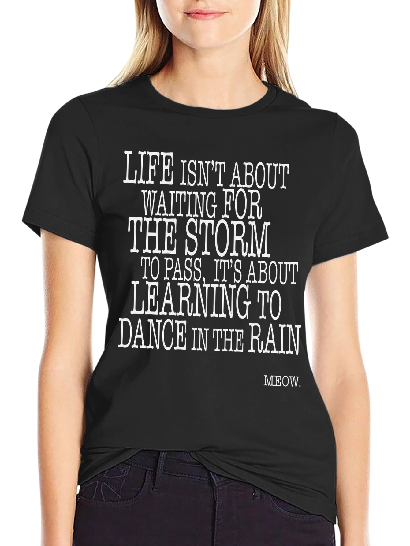 Black Dance in the Rain Graphic Tee - Black view 2