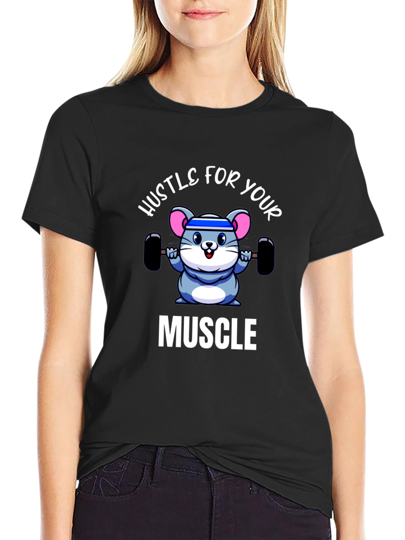 Black Hustle for Your Muscle T-Shirt view 2