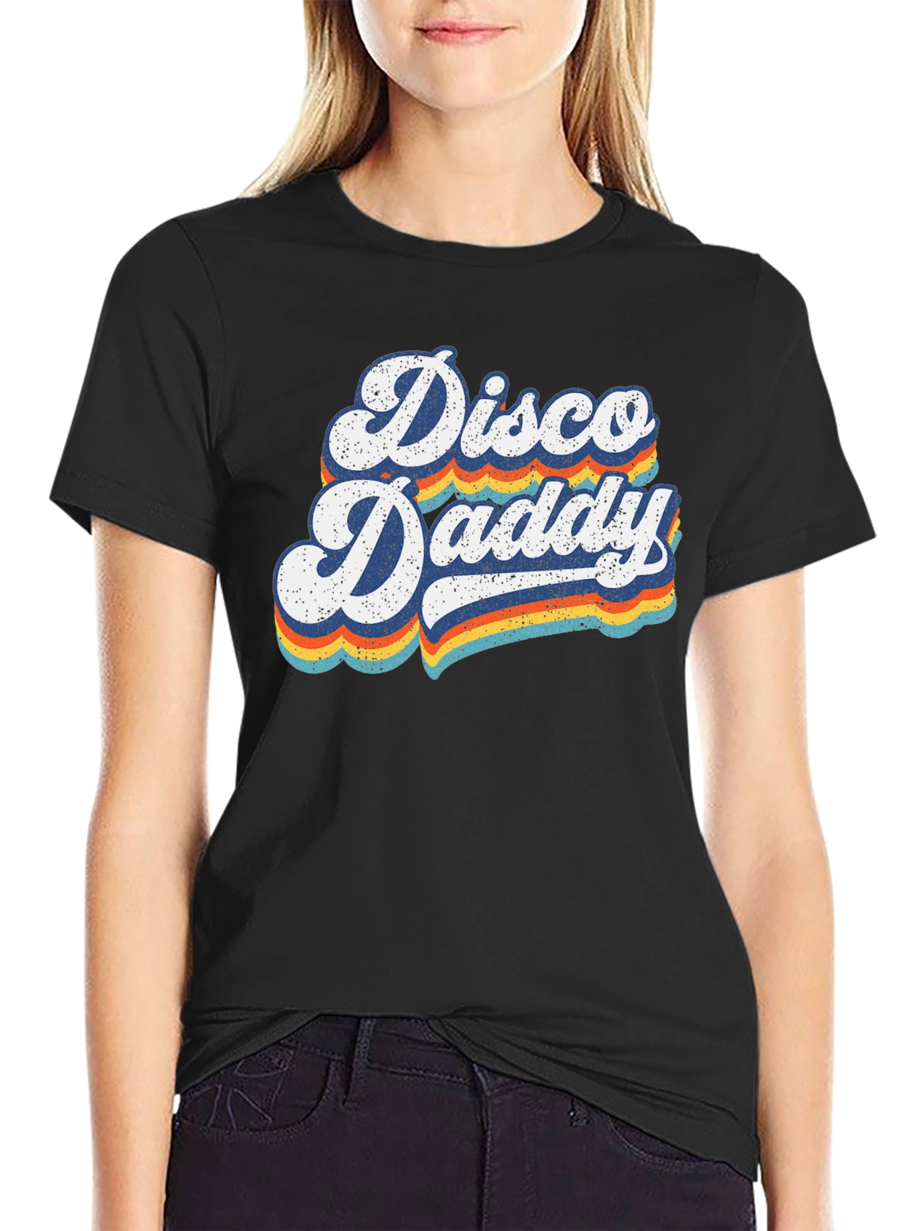 Black Retro Disco Daddy T-Shirt - Vintage Style view 2