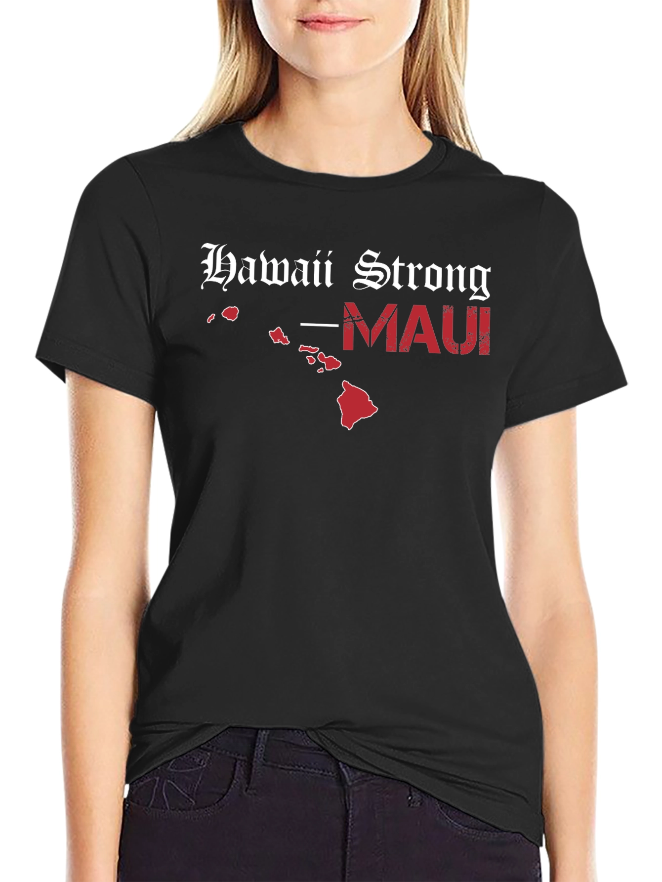 Black Hawaii Strong Maui T-Shirt view 2