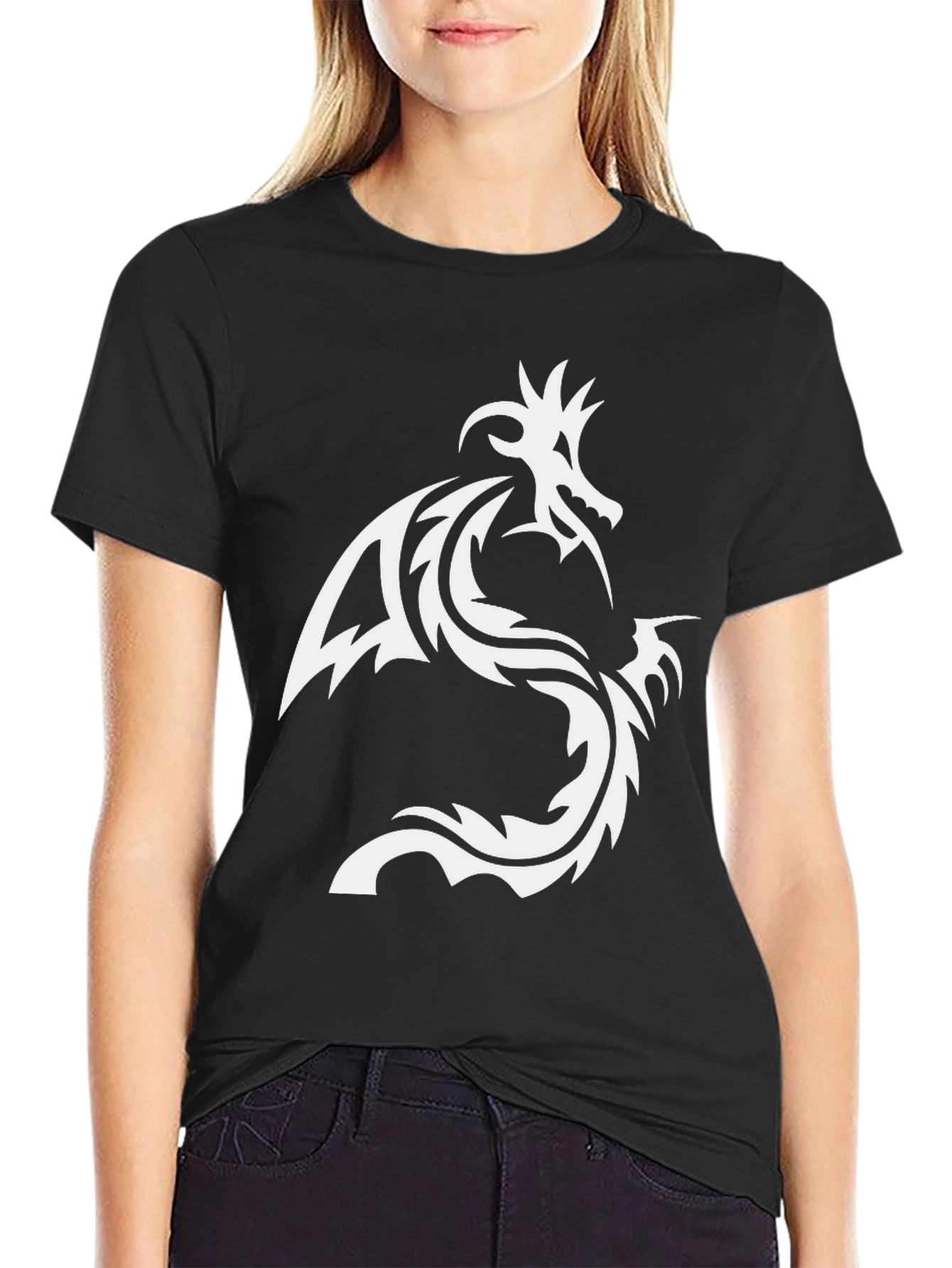 Black Dragon Graphic Black T-Shirt view 2