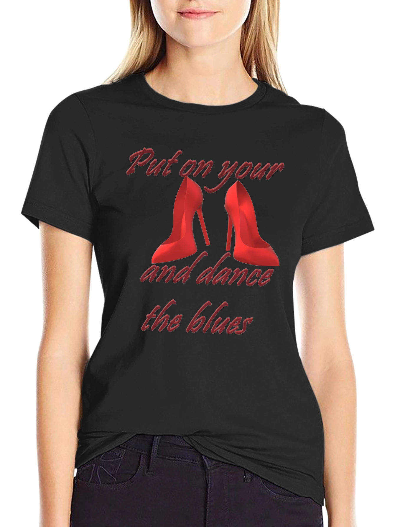 Black Dance the Blues T-Shirt - Stylish Graphic Tee view 2