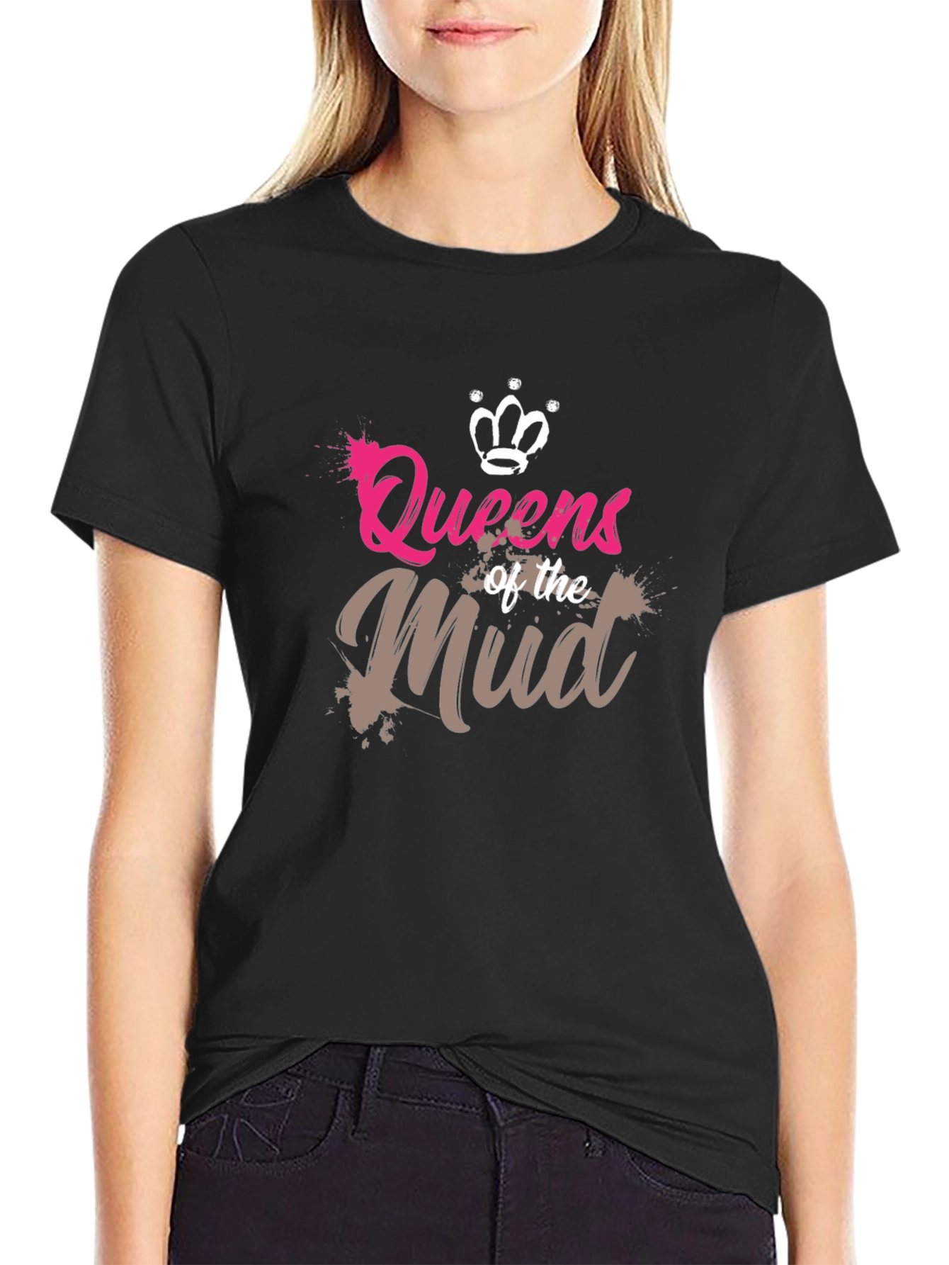 Black Queens of the Mud Graphic T-Shirt view 2