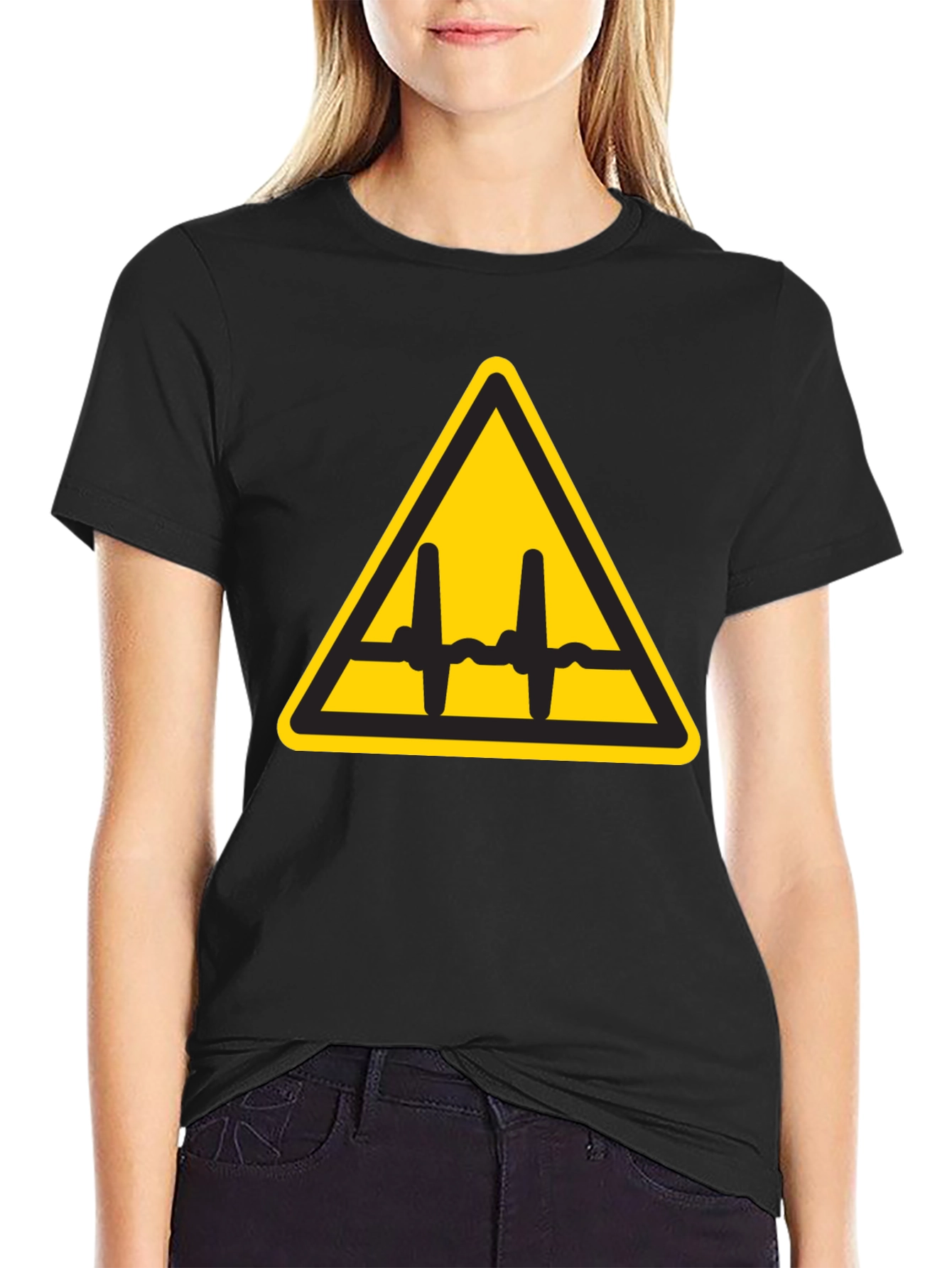 Black Voltage Hazard Graphic Tee - Black view 2