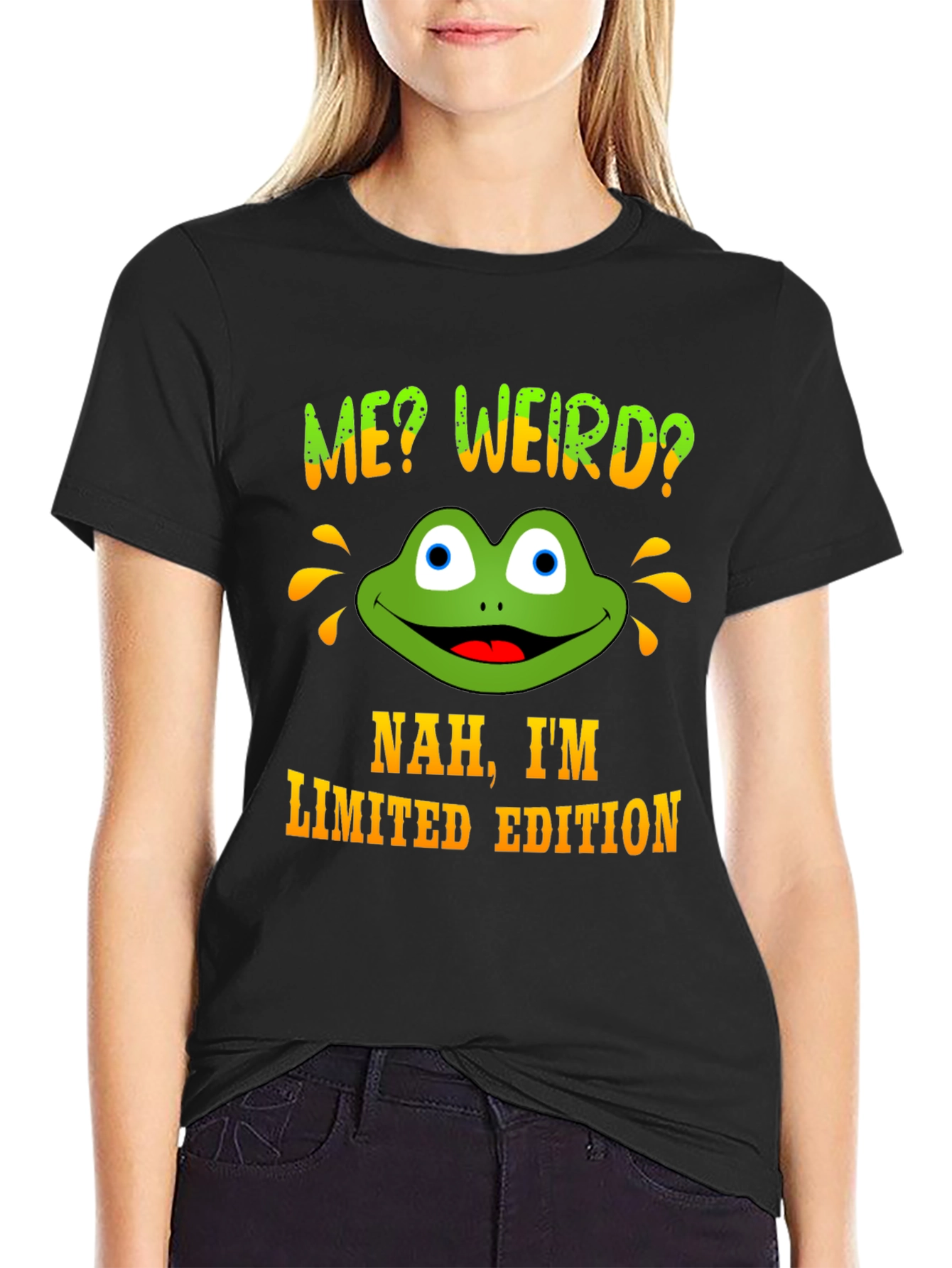 Black Me Weird? Frog Graphic Novelty Tee view 2