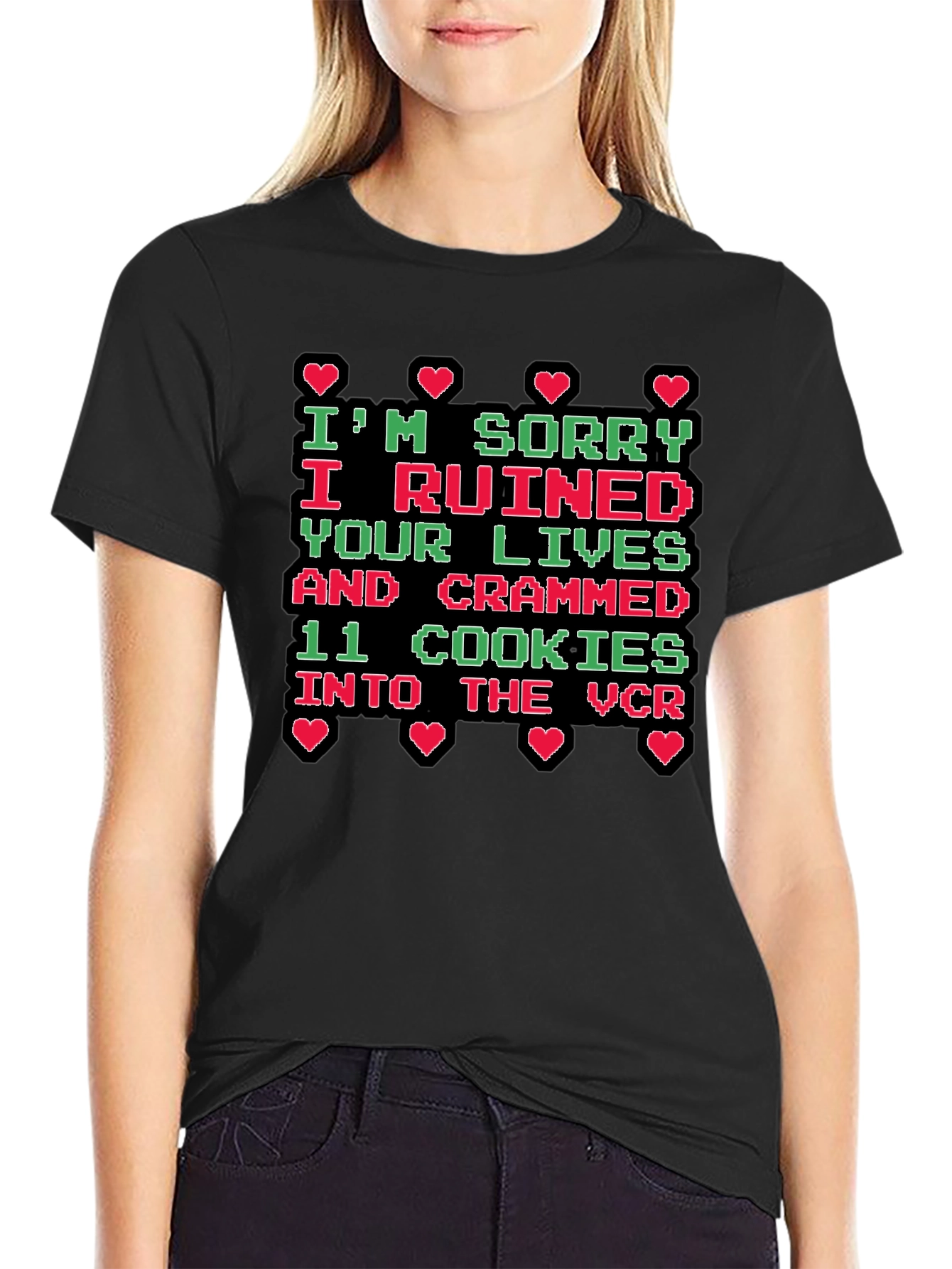 Black I'm Sorry Funny Graphic Tee view 2