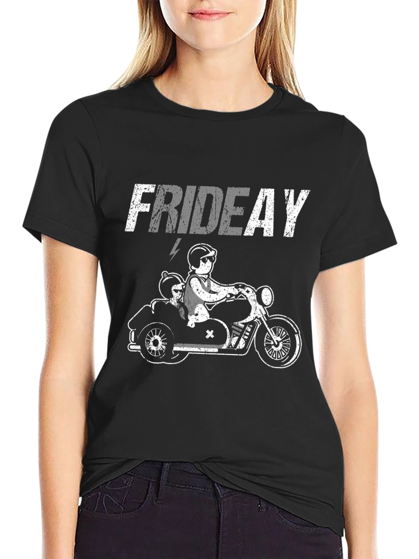 Black Friday Motorcycle Ride T-Shirt - Black view 2