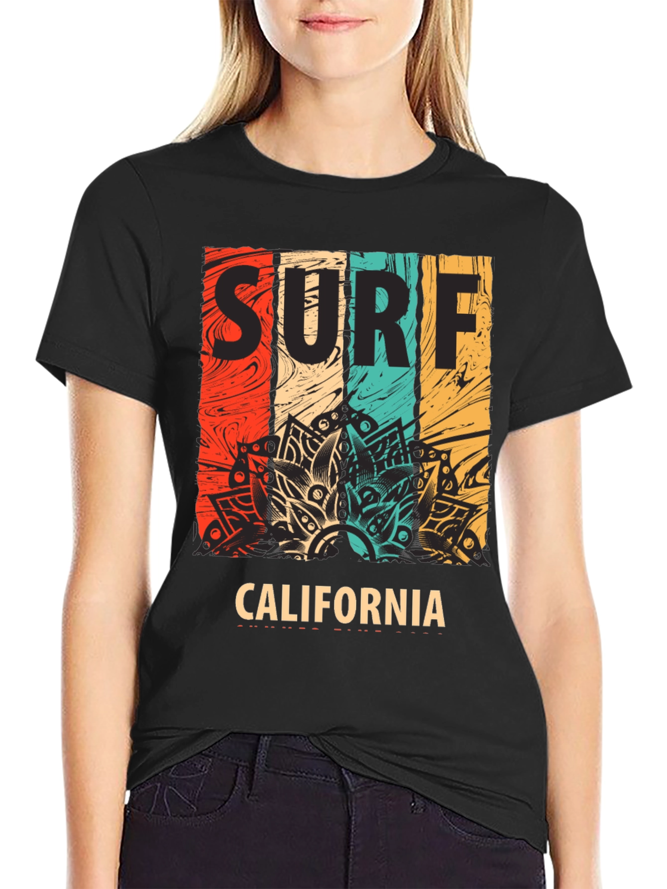 Black Surf California Graphic Tee view 2