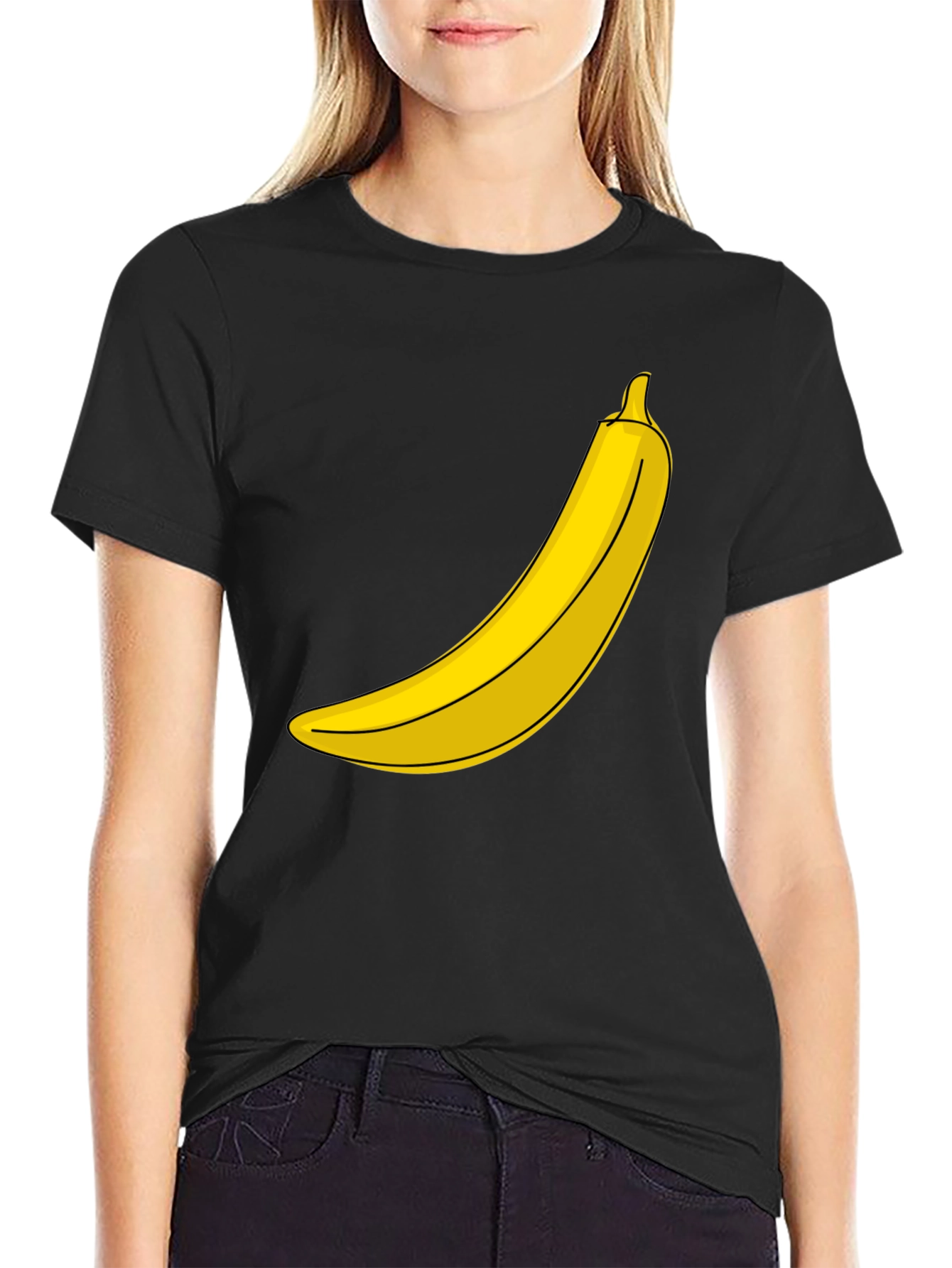 Black Banana Graphic T-Shirt - Funny Novelty Tee view 2