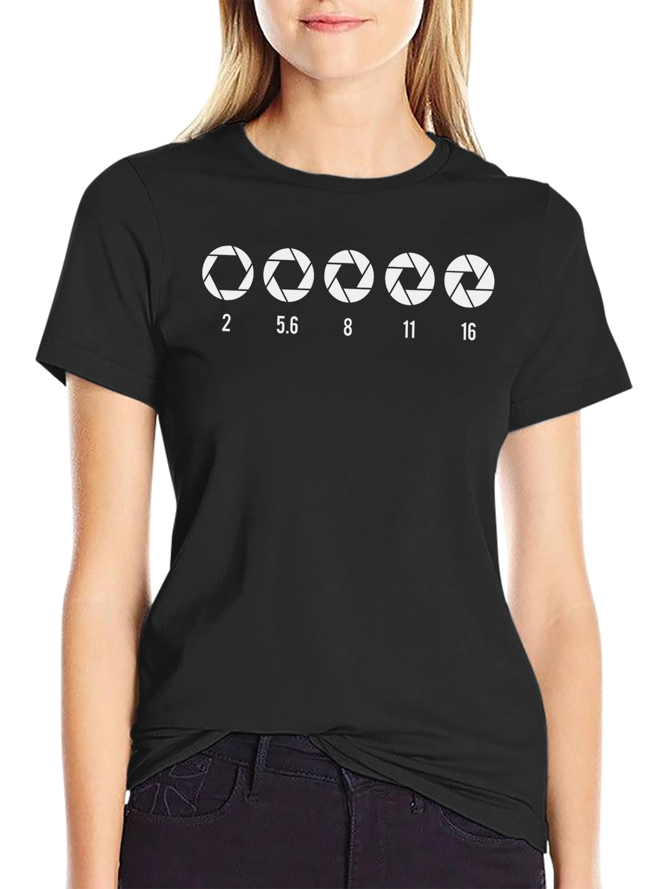 Black Aperture Photography T-Shirt - Black view 2