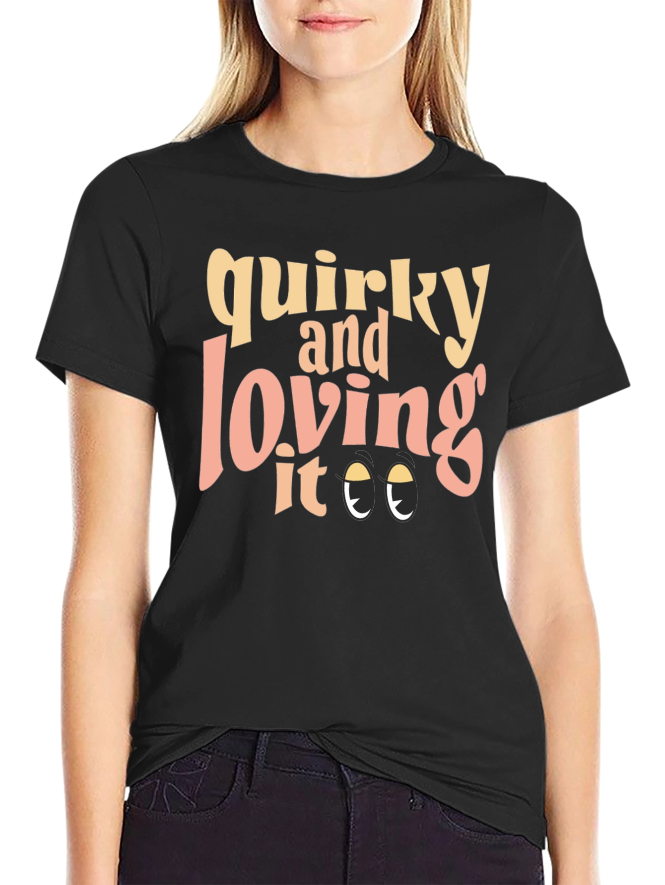 Black Quirky and Loving It - Graphic Tee view 2