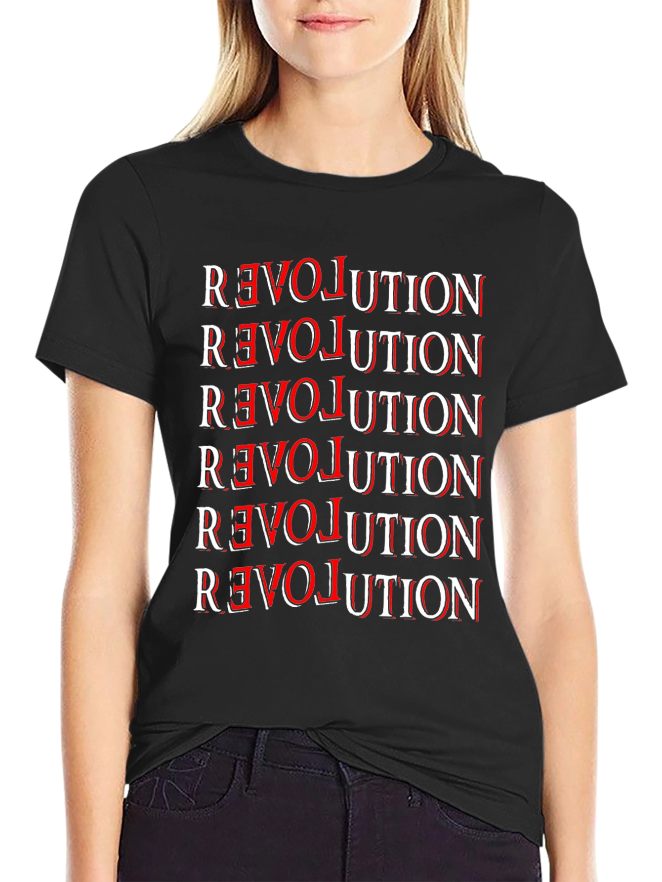 Black Revolution Graphic Tee - Bold Statement T-Shirt view 2