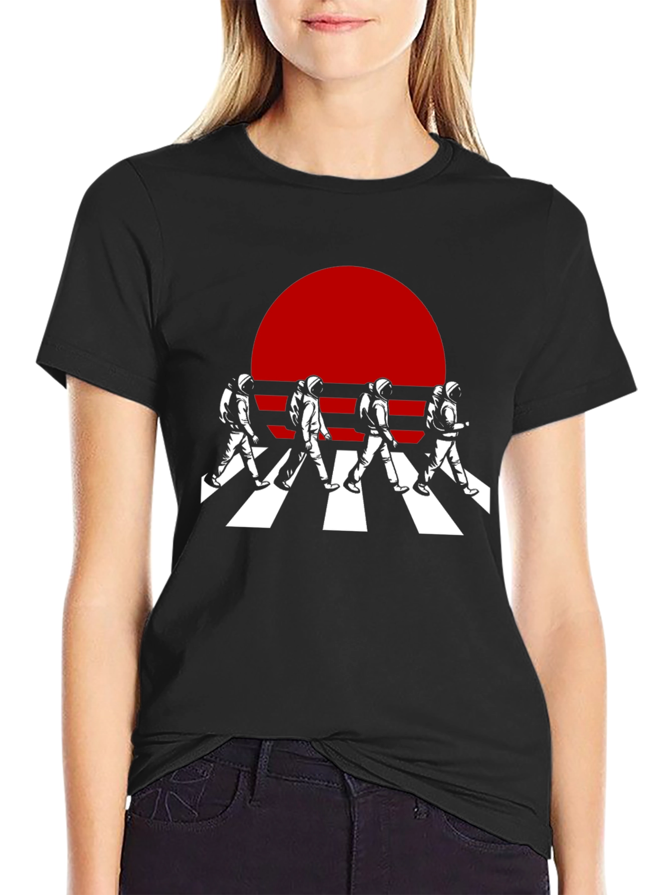 Black Astronaut Abbey Road T-Shirt view 2