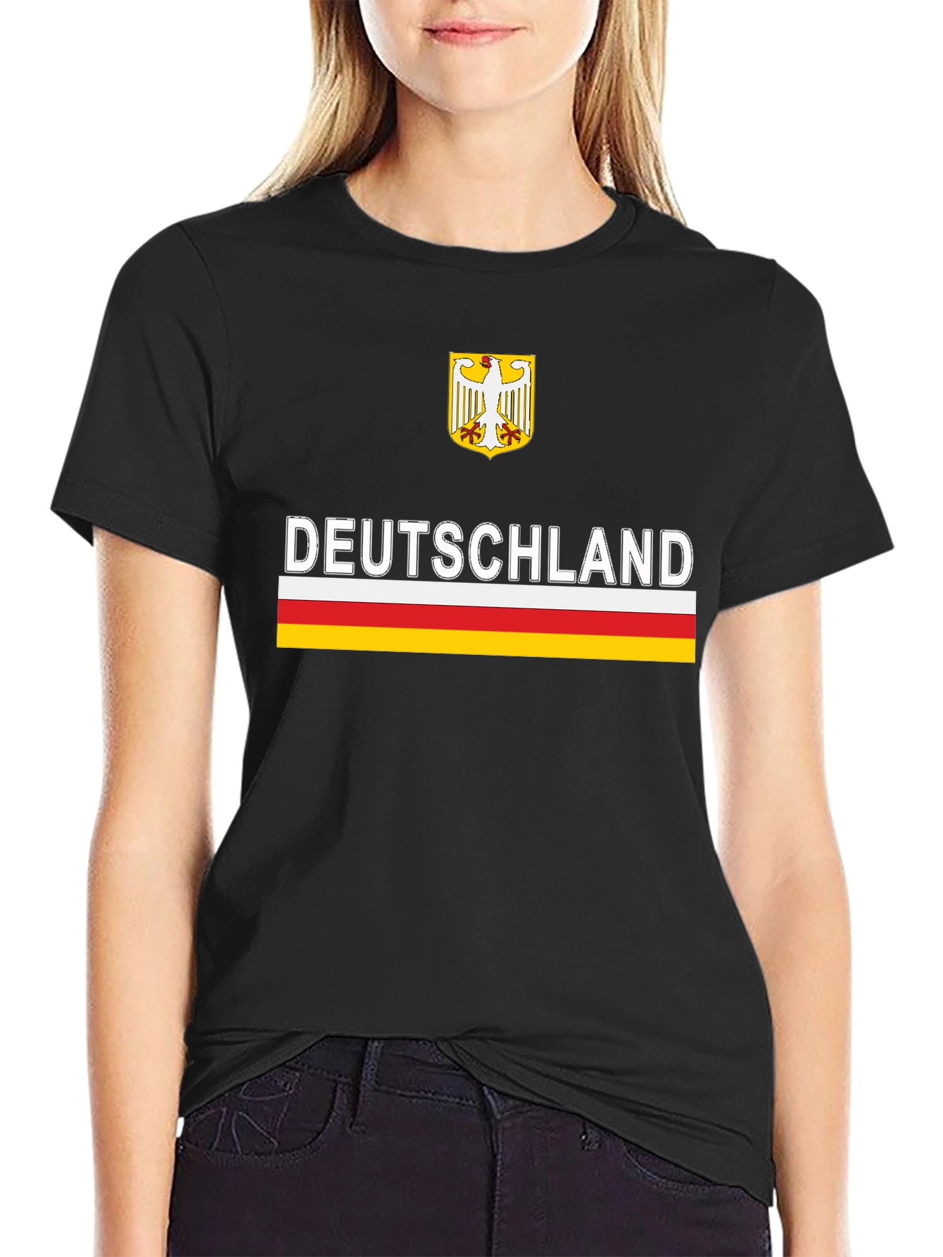 Deutschland Eagle Crest Graphic Tee - Black - 2