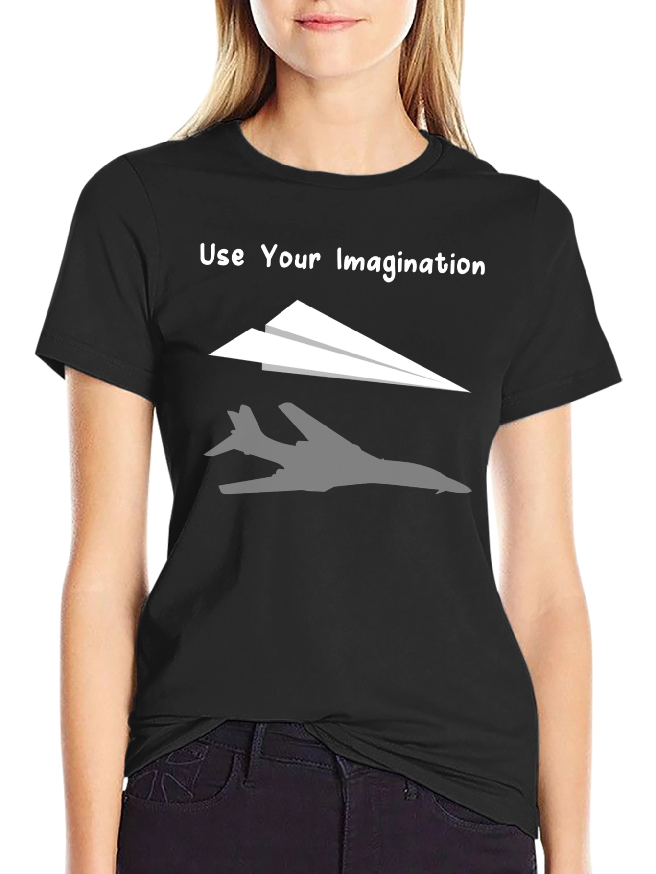 Black Use Your Imagination T-Shirt view 2
