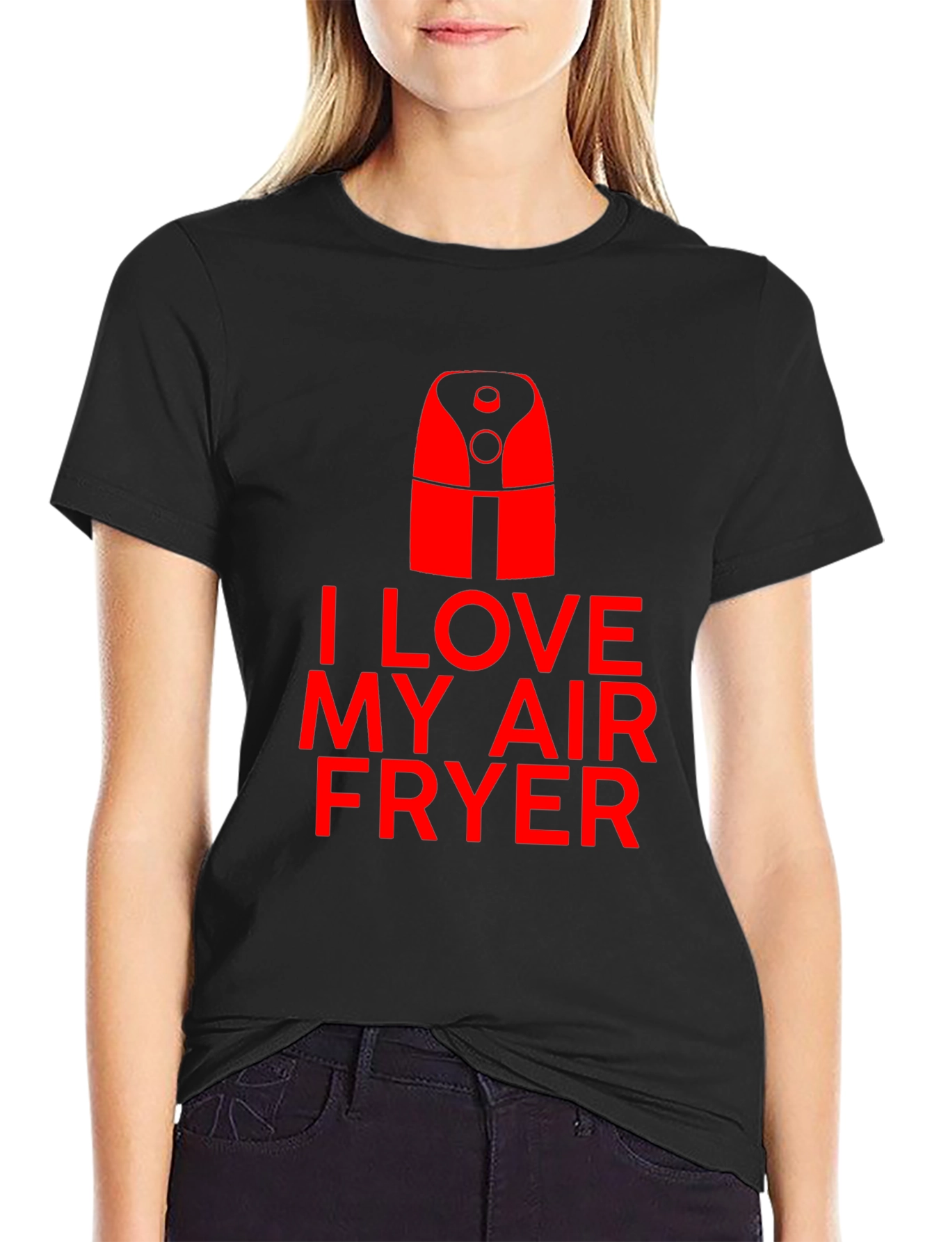 Black I Love My Air Fryer Graphic Tee view 2