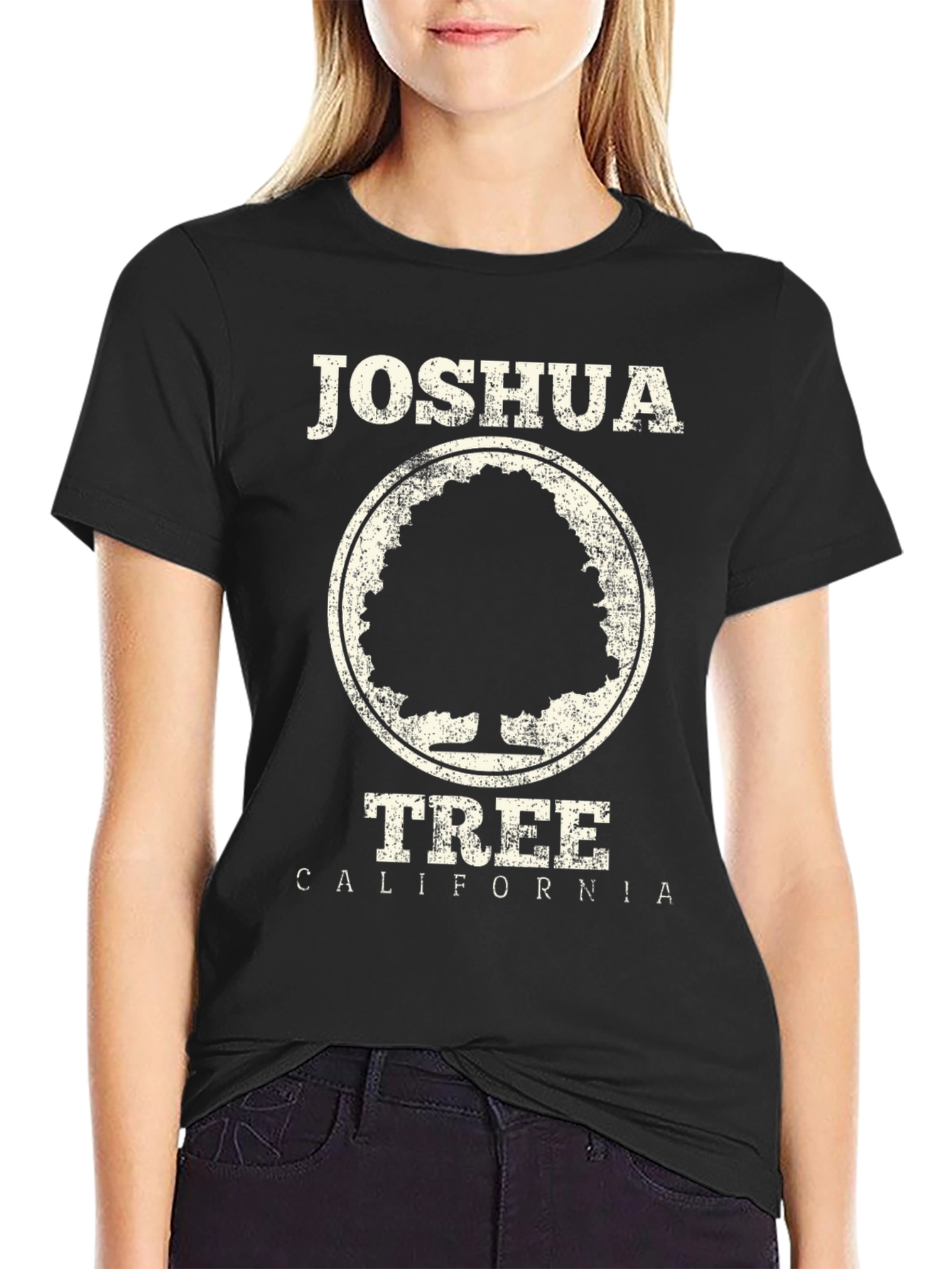 Black Joshua Tree California Graphic Tee view 2