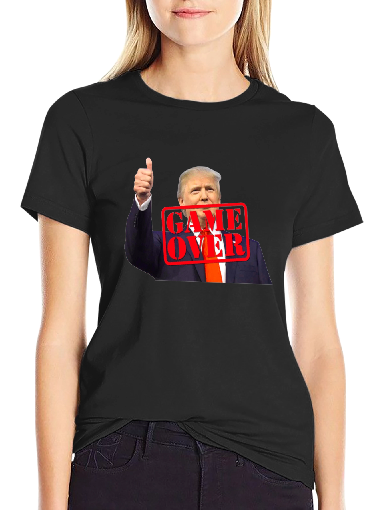 Black Trump Game Over Graphic Tee view 2