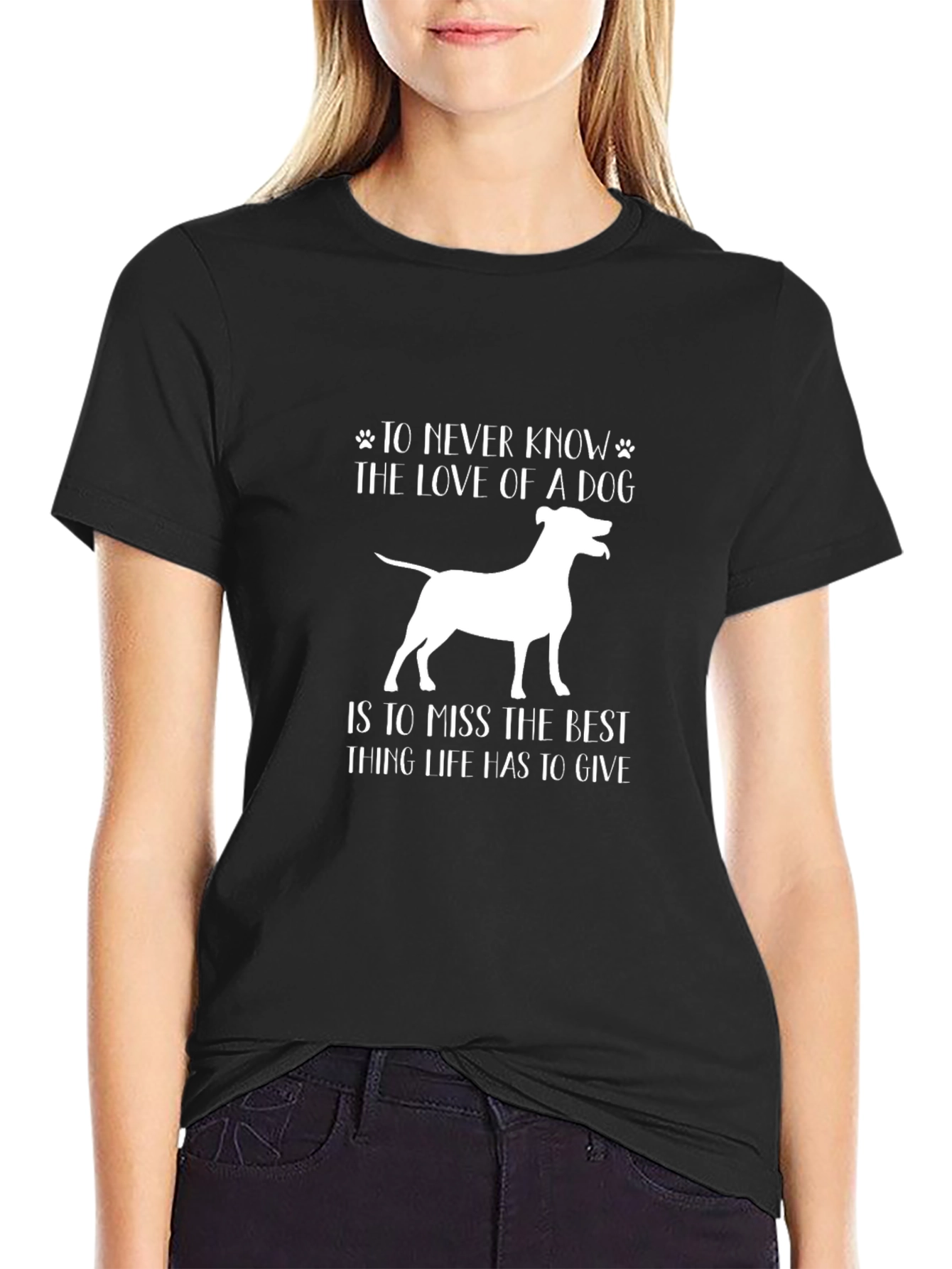 Black Love of a Dog T-Shirt - Best Thing in Life view 2
