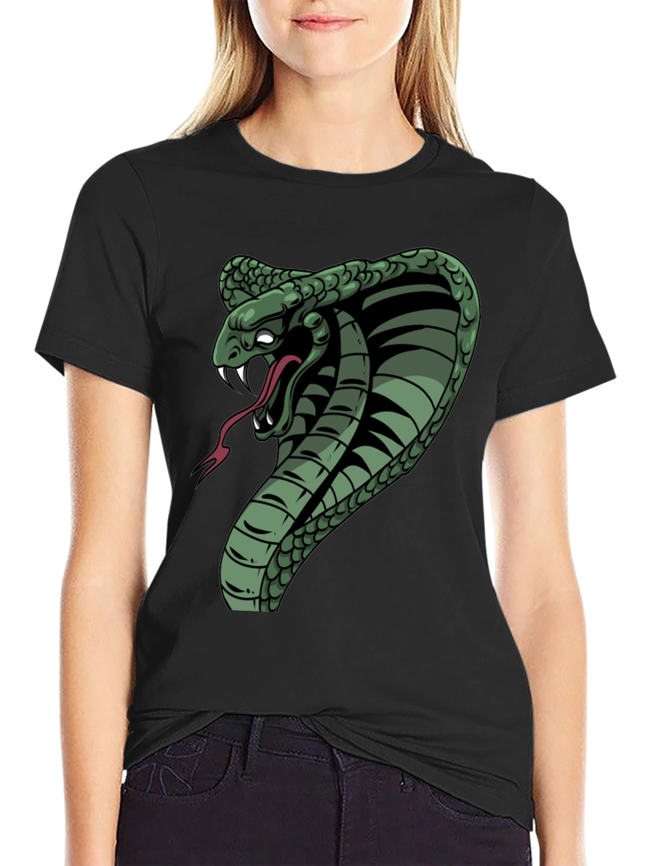 Black Cobra Graphic Tee - Men's Black T-Shirt view 2