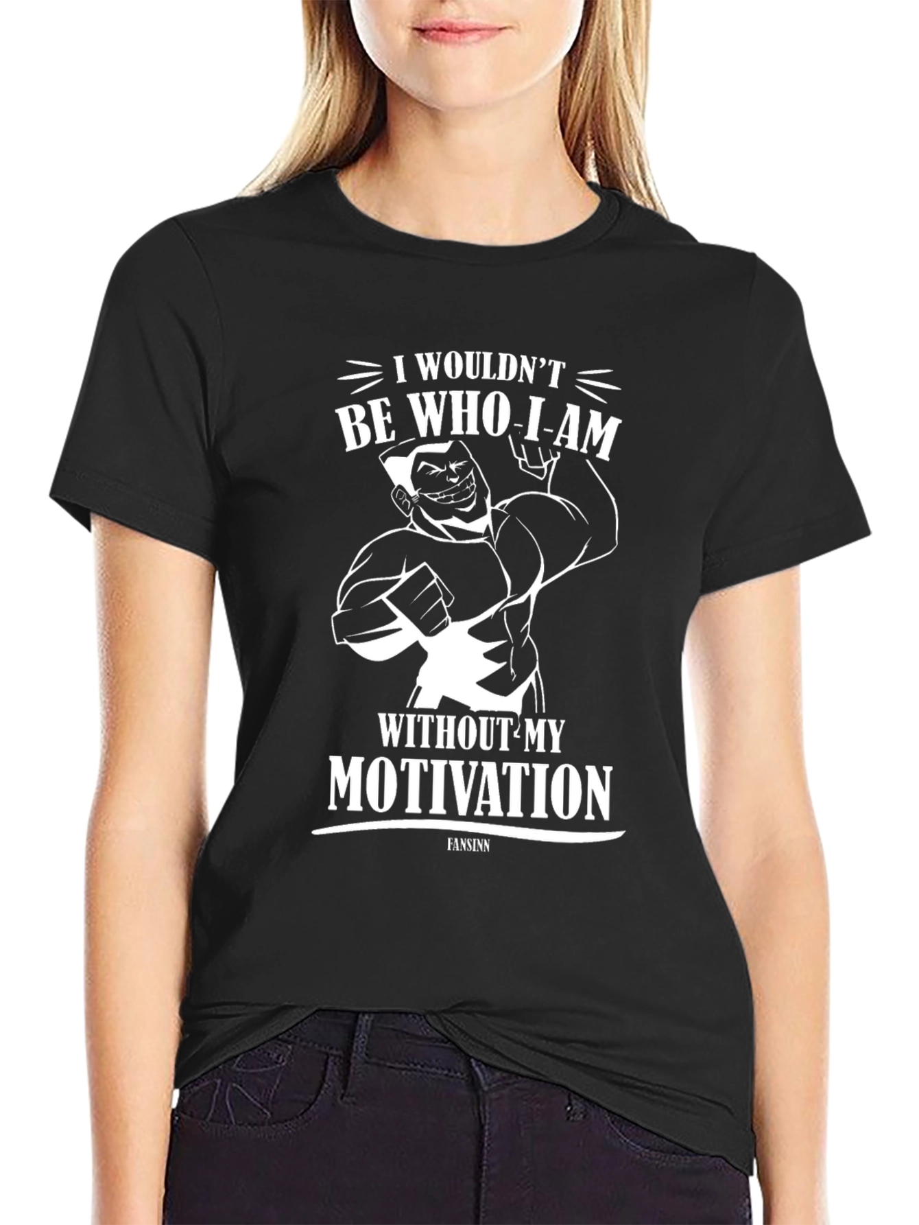 Black Motivational Graphic T-Shirt - I Wouldn't Be Who I Am view 2