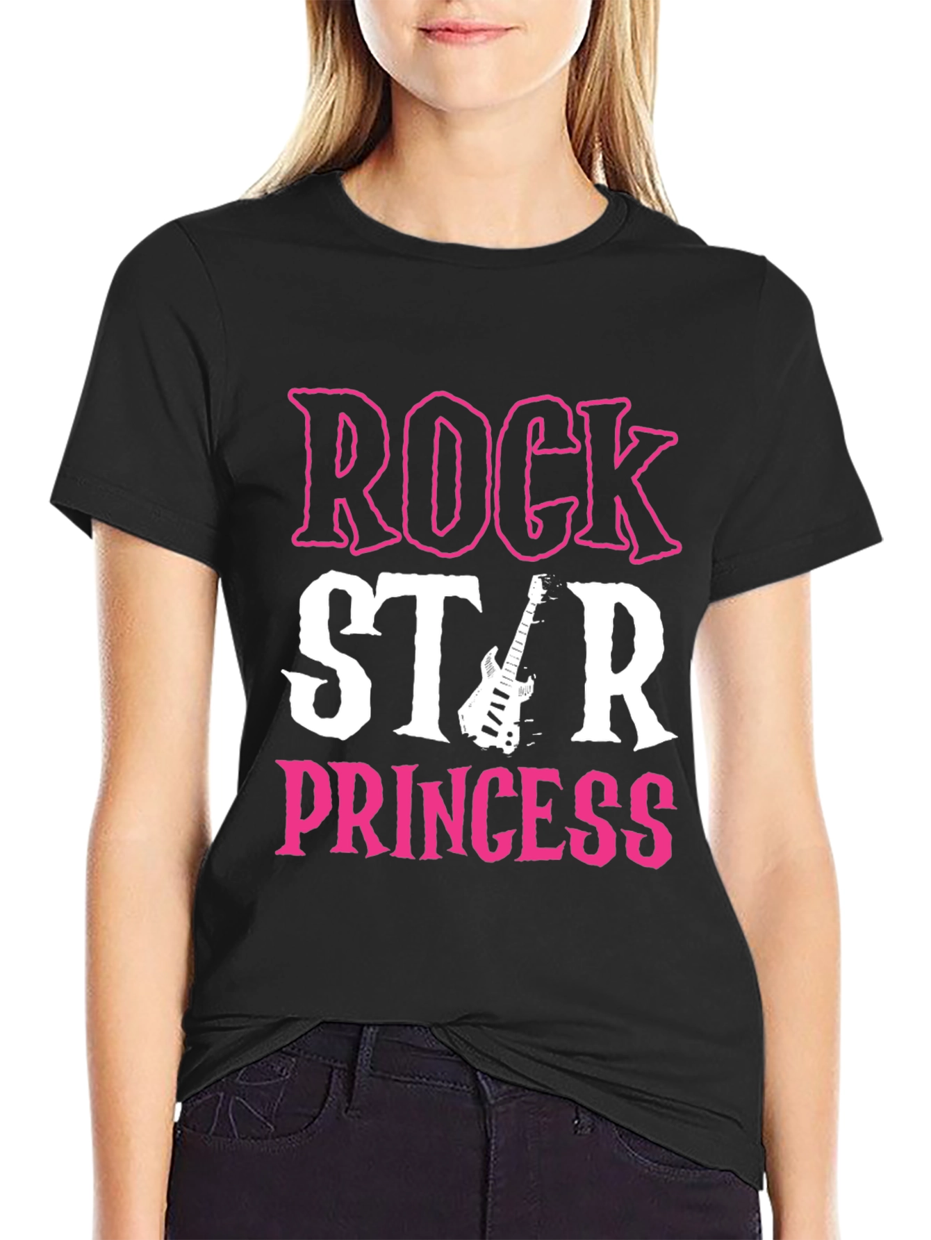 Black Rock Star Princess Graphic T-Shirt - Black view 2