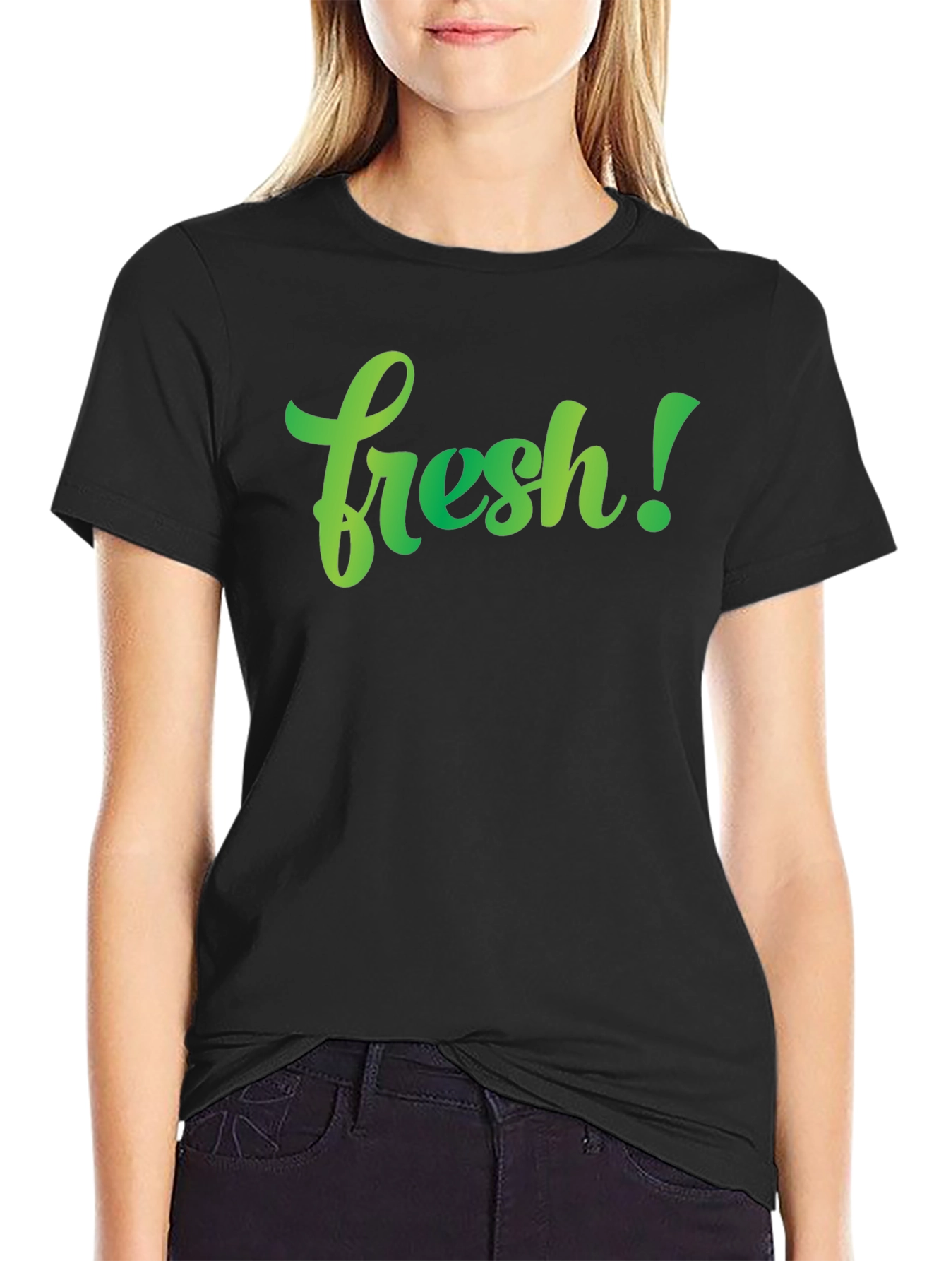 Black Fresh Graphic Tee - Stylish Men's Black T-Shirt view 2