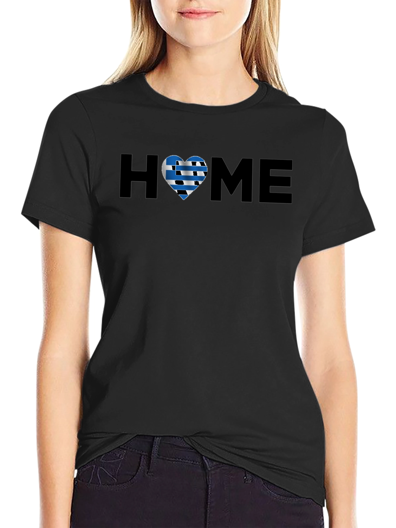 Black Greek Pride HOME Heart T-Shirt view 2