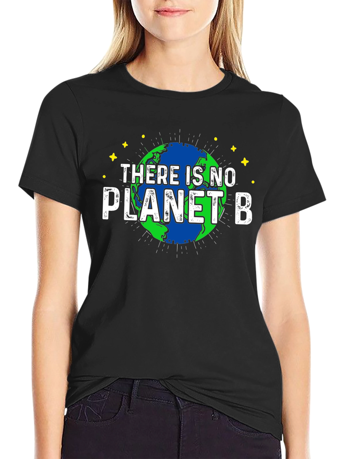 Black There Is No Planet B Graphic T-Shirt view 2