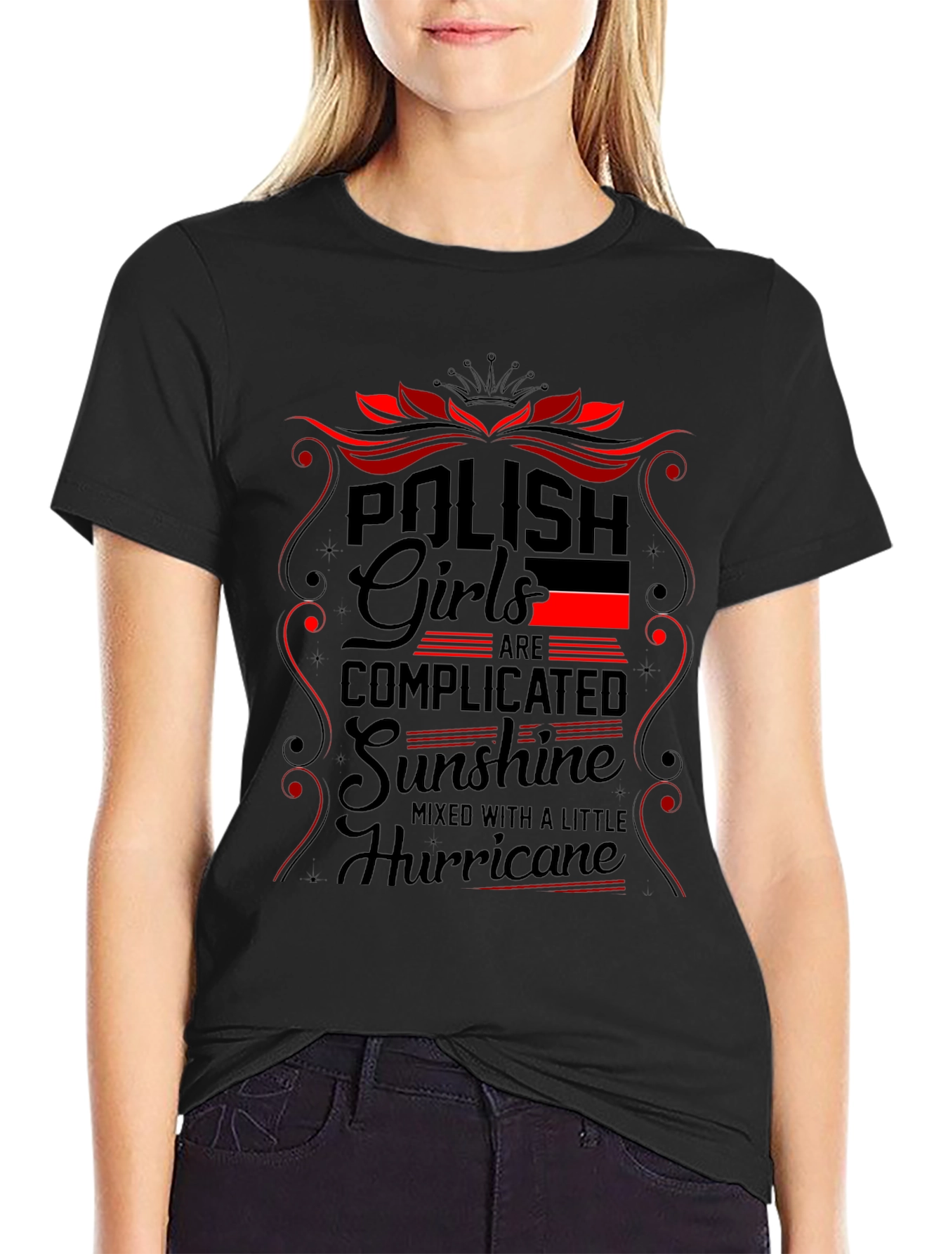 Black Polish Girls Sunshine Hurricane T-Shirt view 2