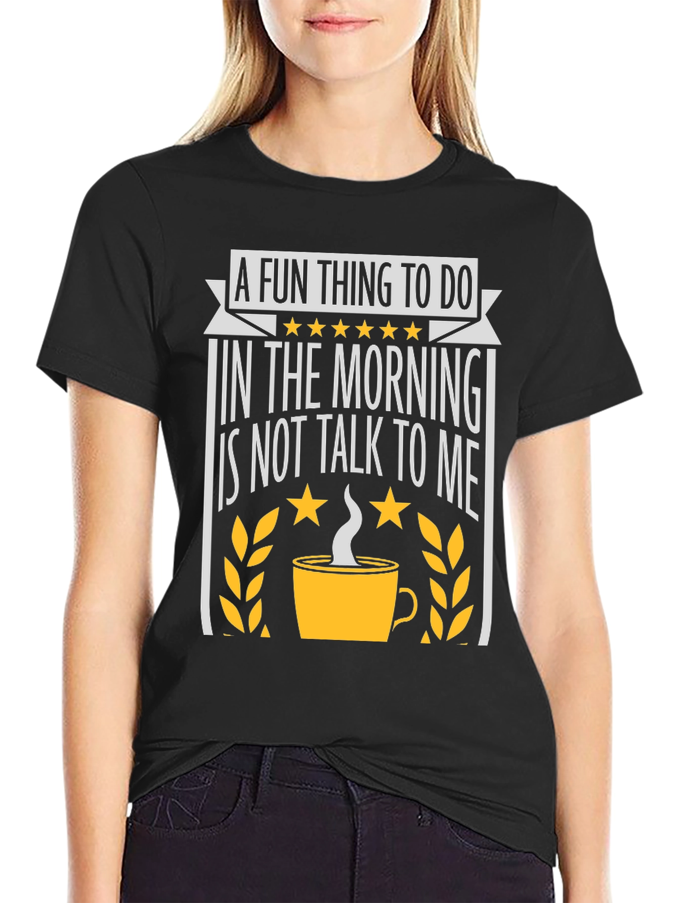 Black Don't Talk To Me Coffee Tee view 2