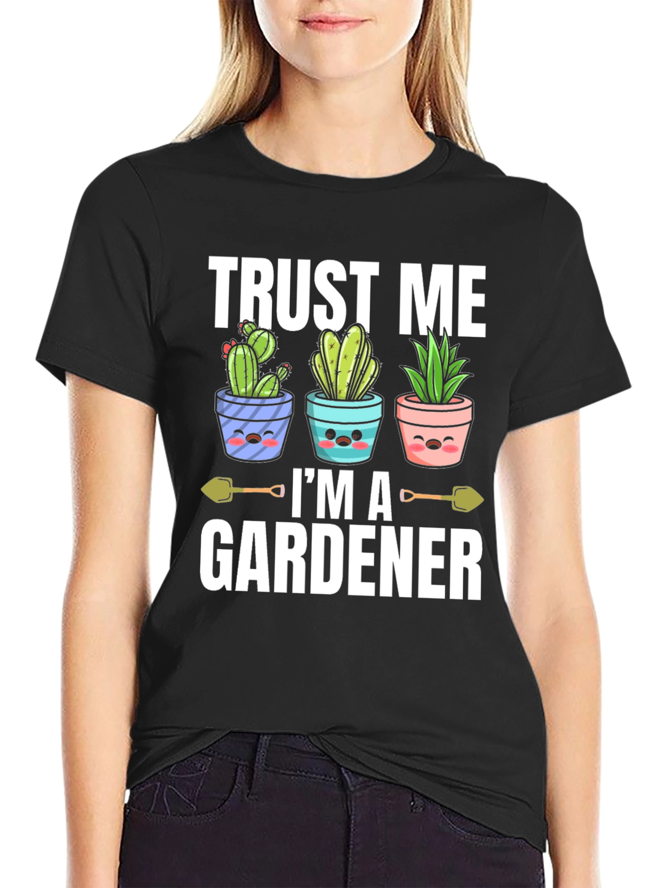 Black Trust Me I'm A Gardener T-Shirt view 2