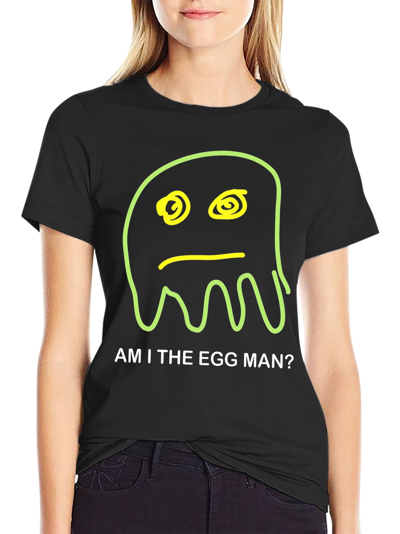 Black Am I The Egg Man? Graphic T-Shirt view 2