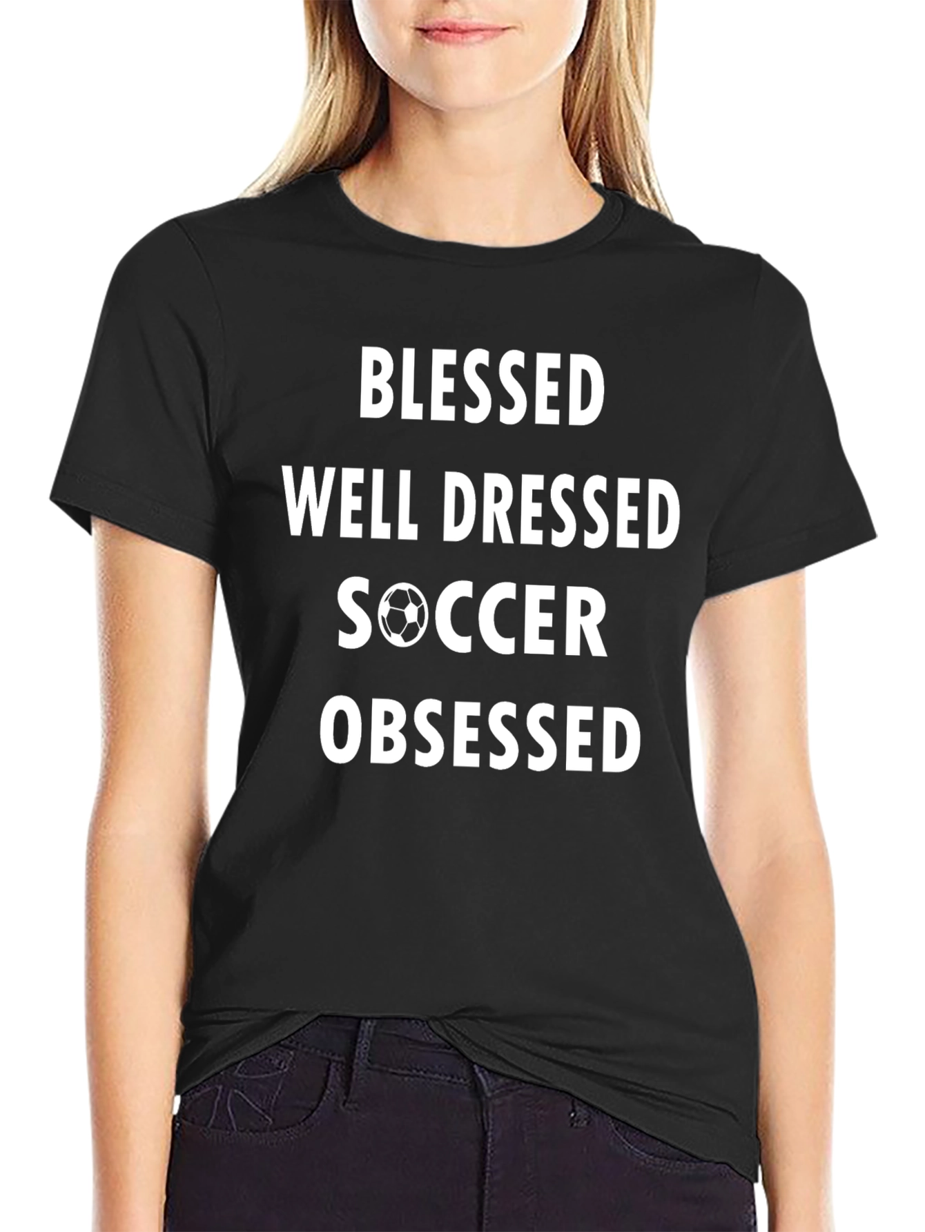 Blessed Soccer Obsessed Black T-Shirt - 2