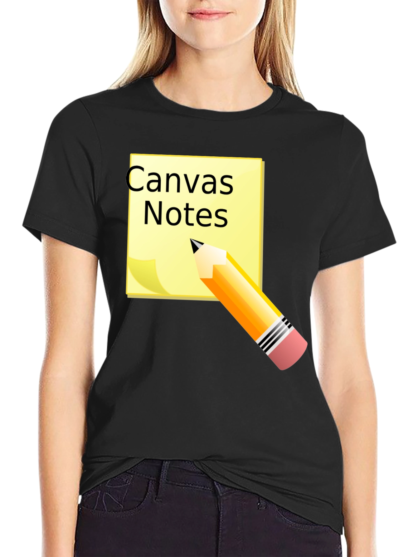 Black Canvas Notes Graphic Tee view 2
