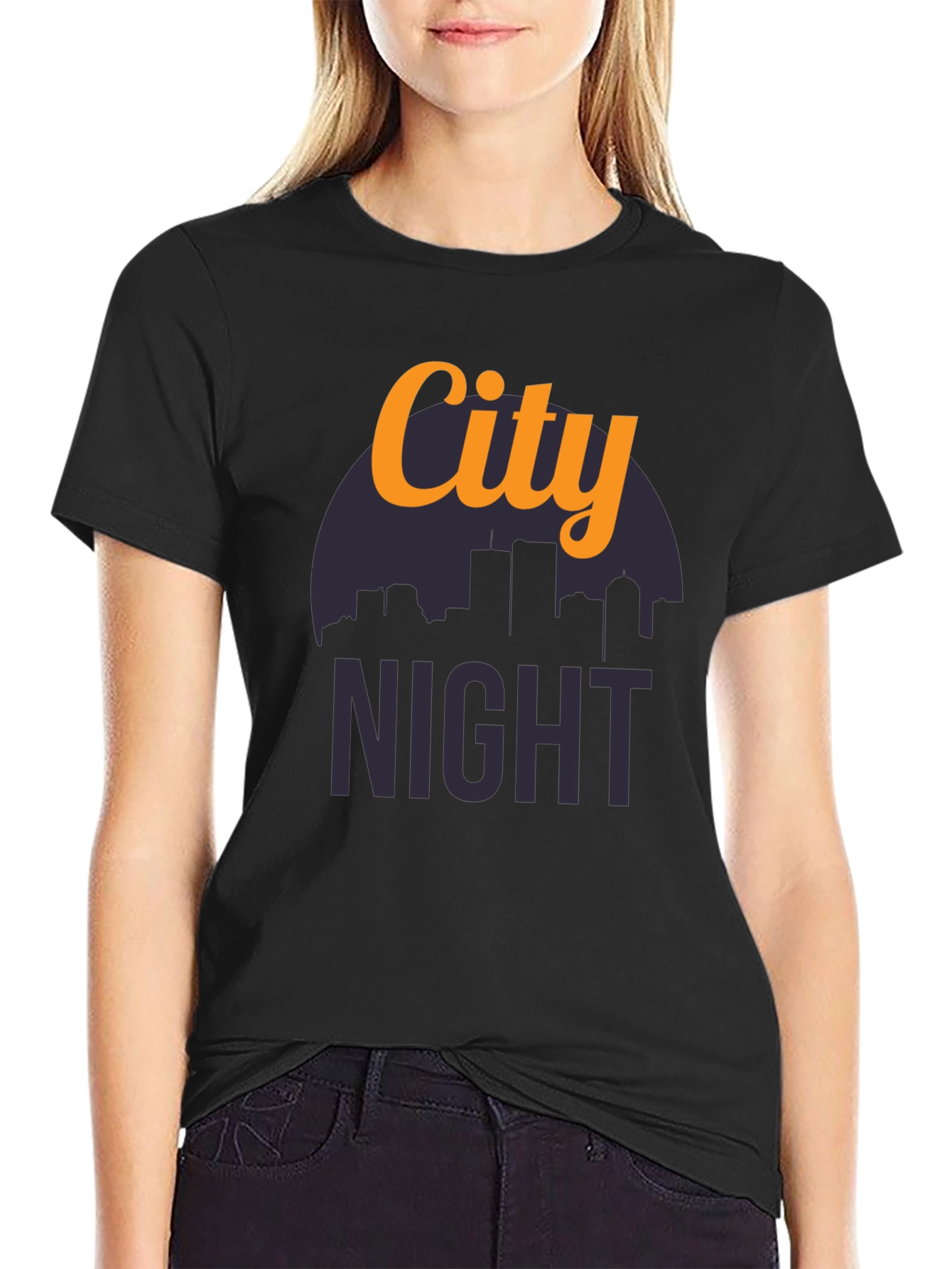 Black City Night T-Shirt - Urban Style view 2