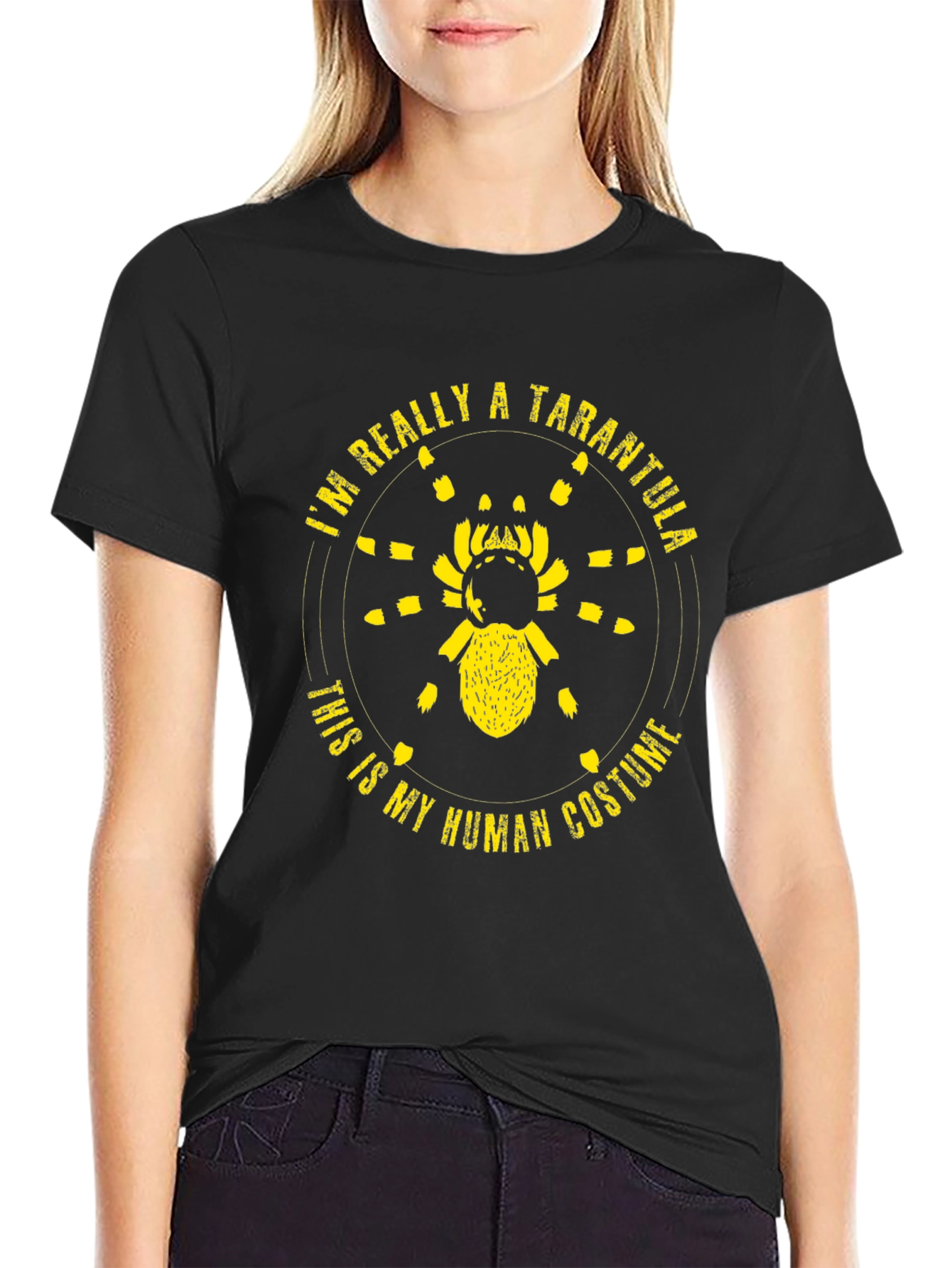 Black Tarantula Human Costume Graphic T-Shirt view 2