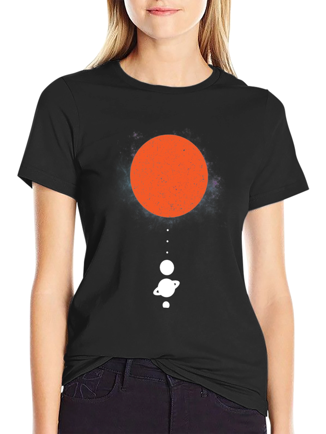 Black Planetary System Graphic Tee - Black Cotton view 2
