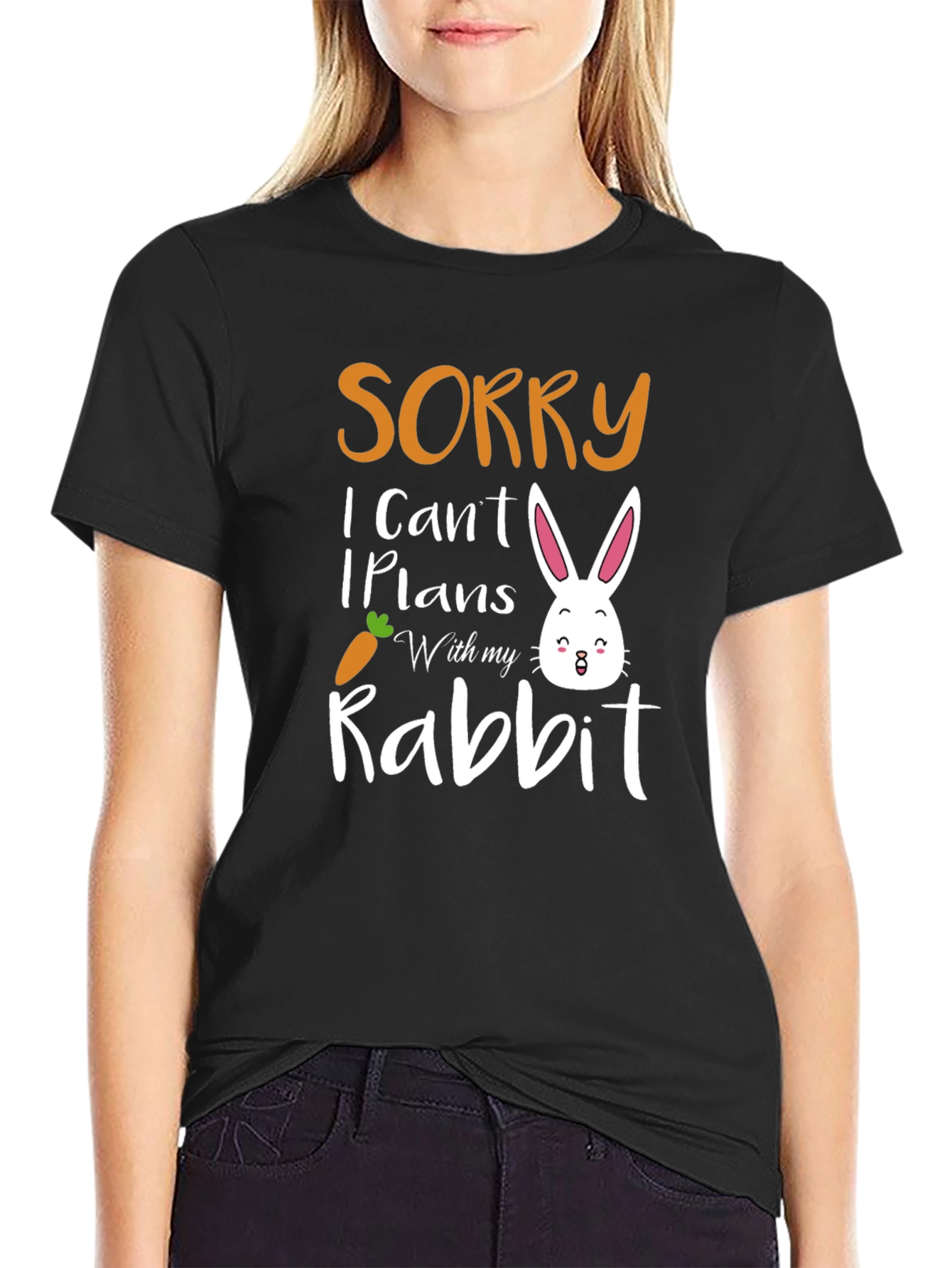 Funny Easter Bunny Sorry Rabbit Plans T-Shirt - 2