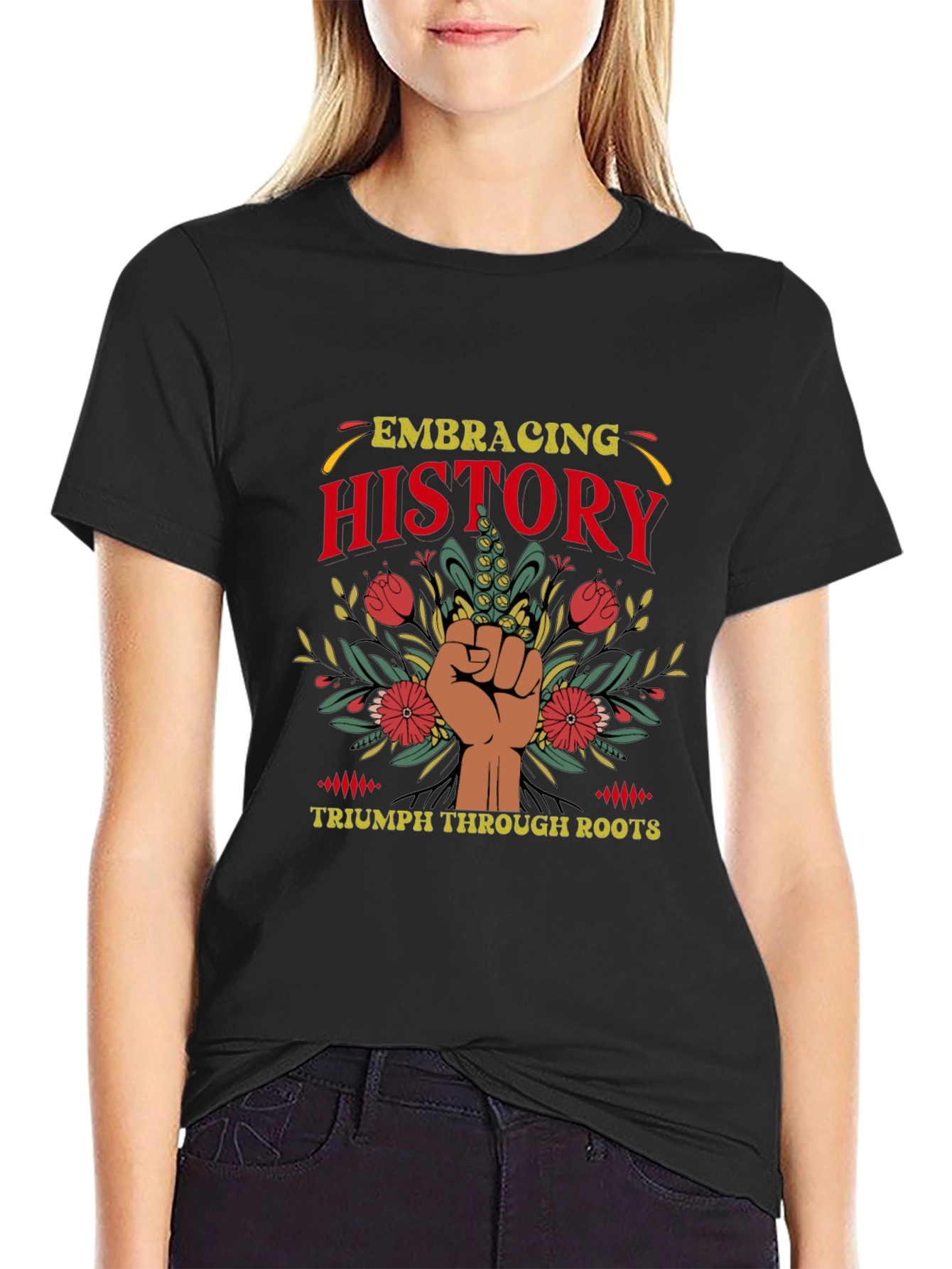 Black Embracing History Graphic Tee view 2