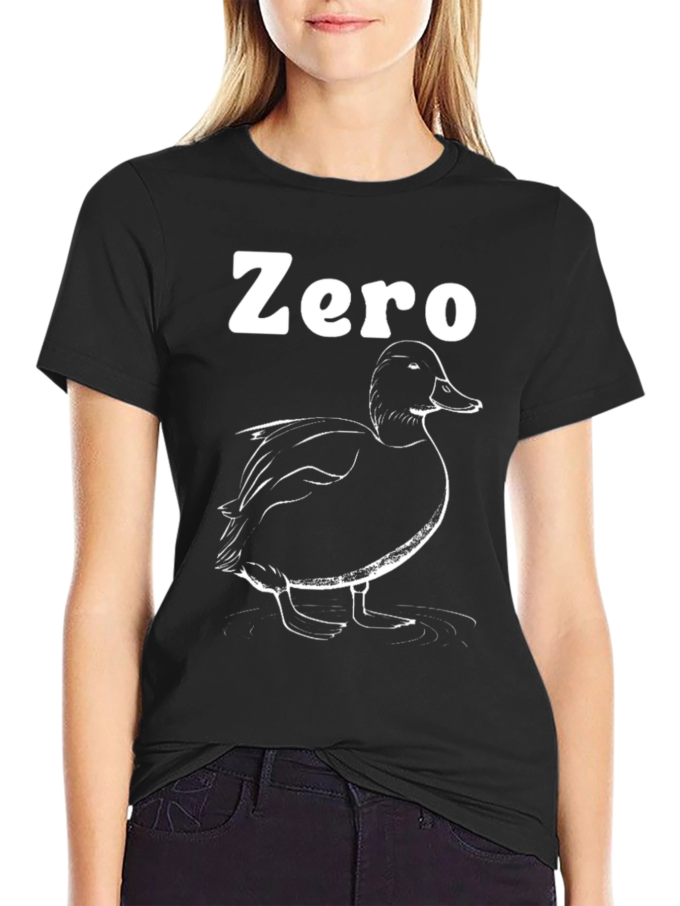 Black Zero Duck Given T-Shirt - Black view 2