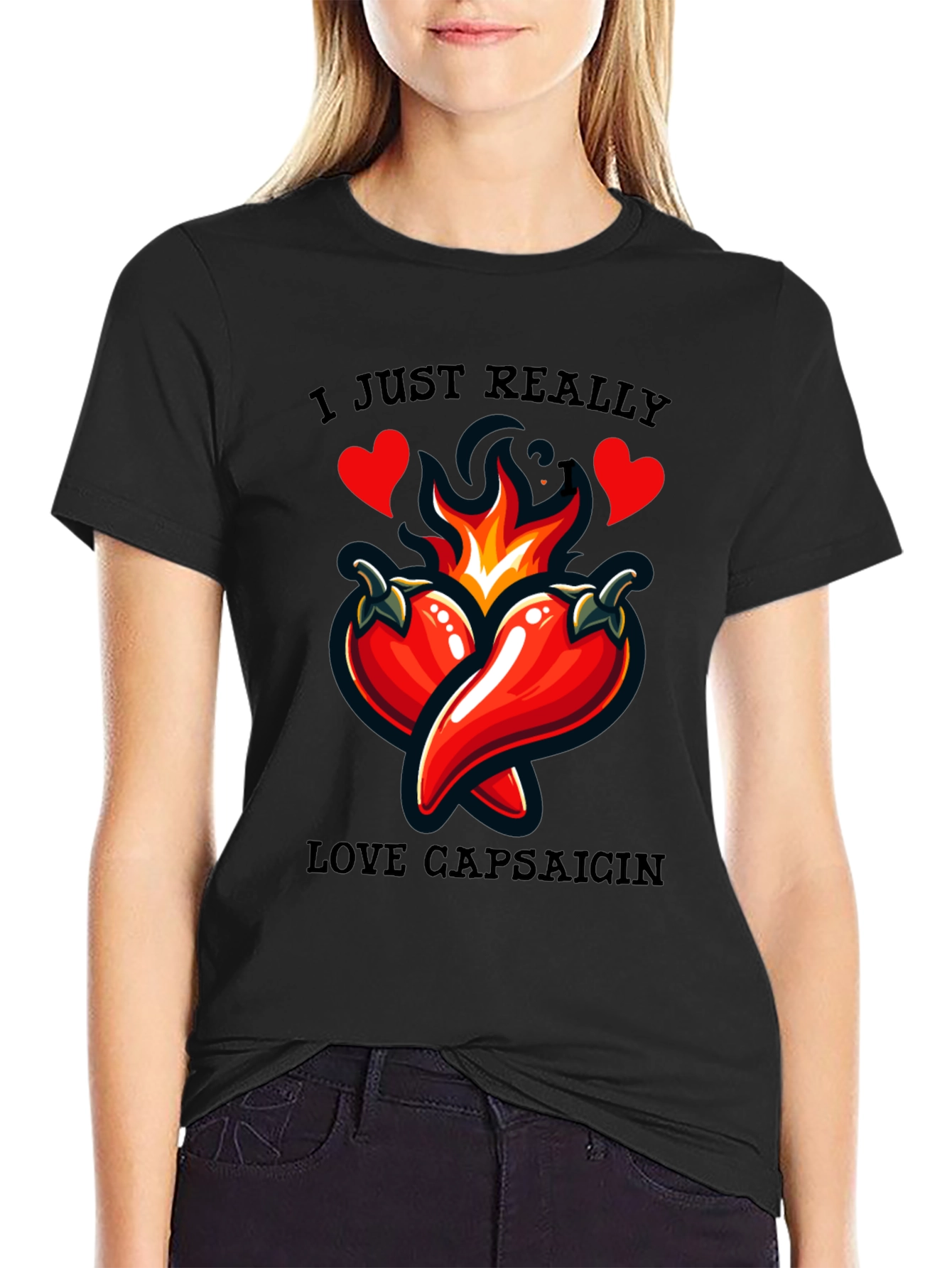 Spicy Love T-Shirt - Capsaicin Heart Design - 2