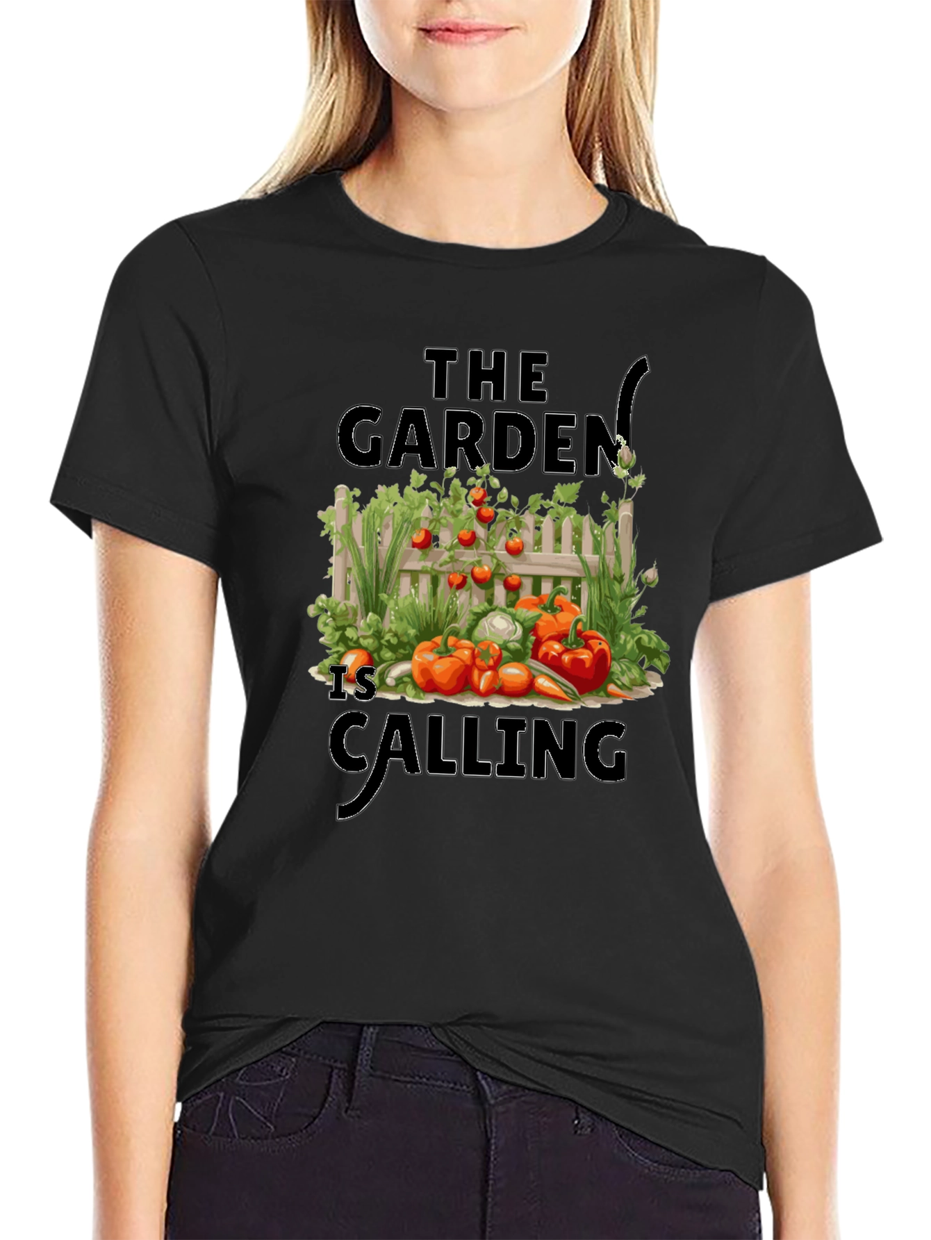Black The Garden is Calling T-Shirt view 2